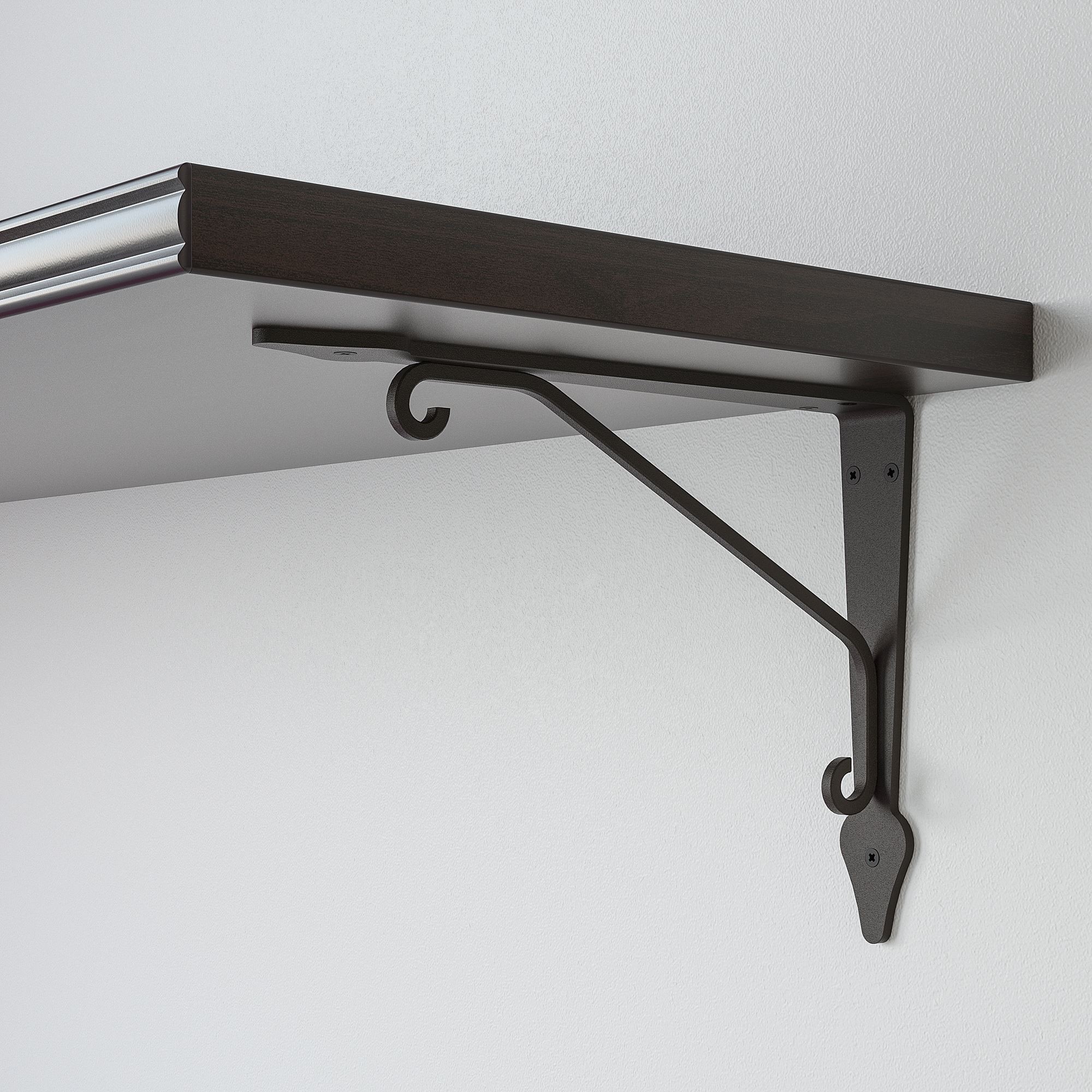 Duvar rafı, venge-antrasit, 120x30 cm