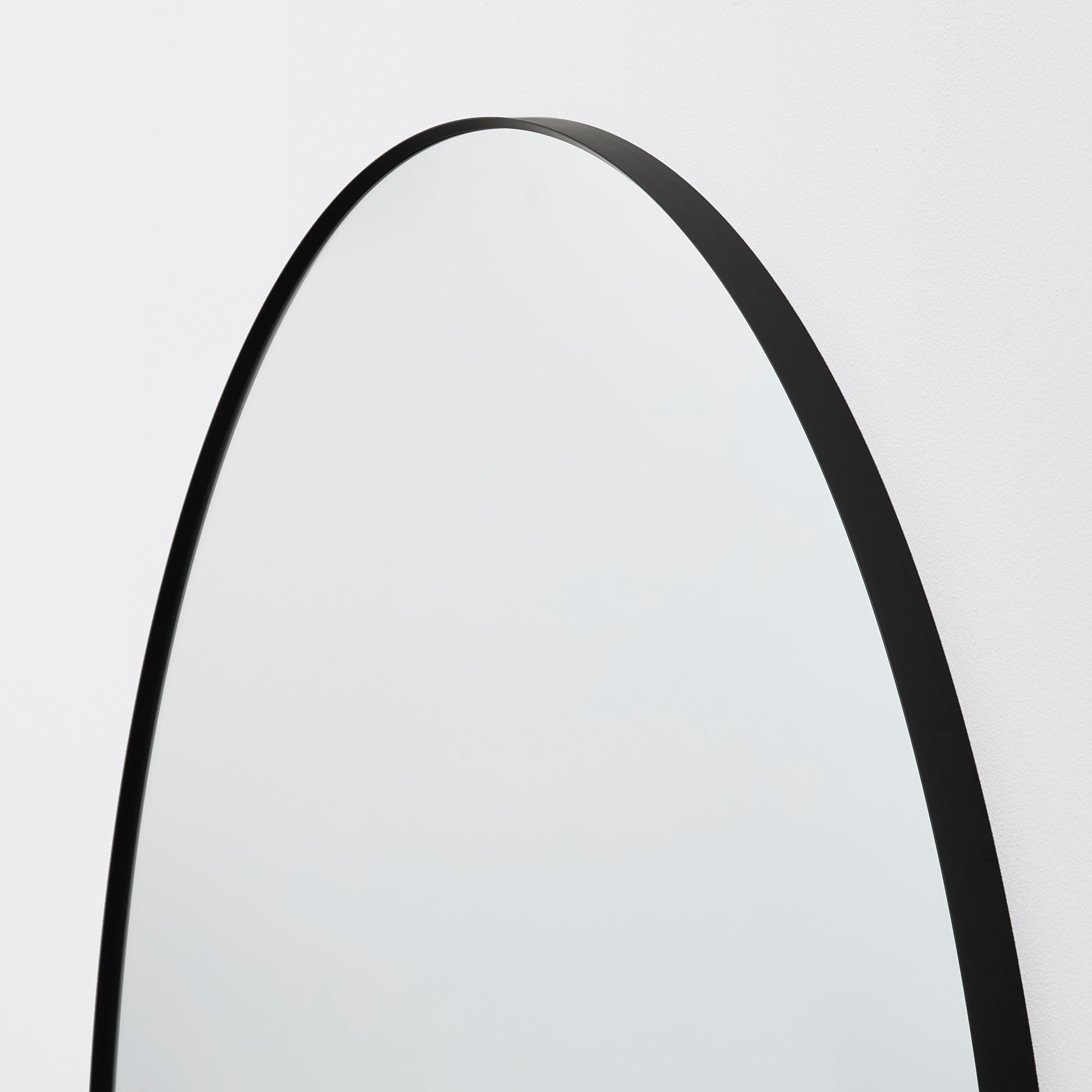 Yuvarlak ayna, siyah, 110 cm