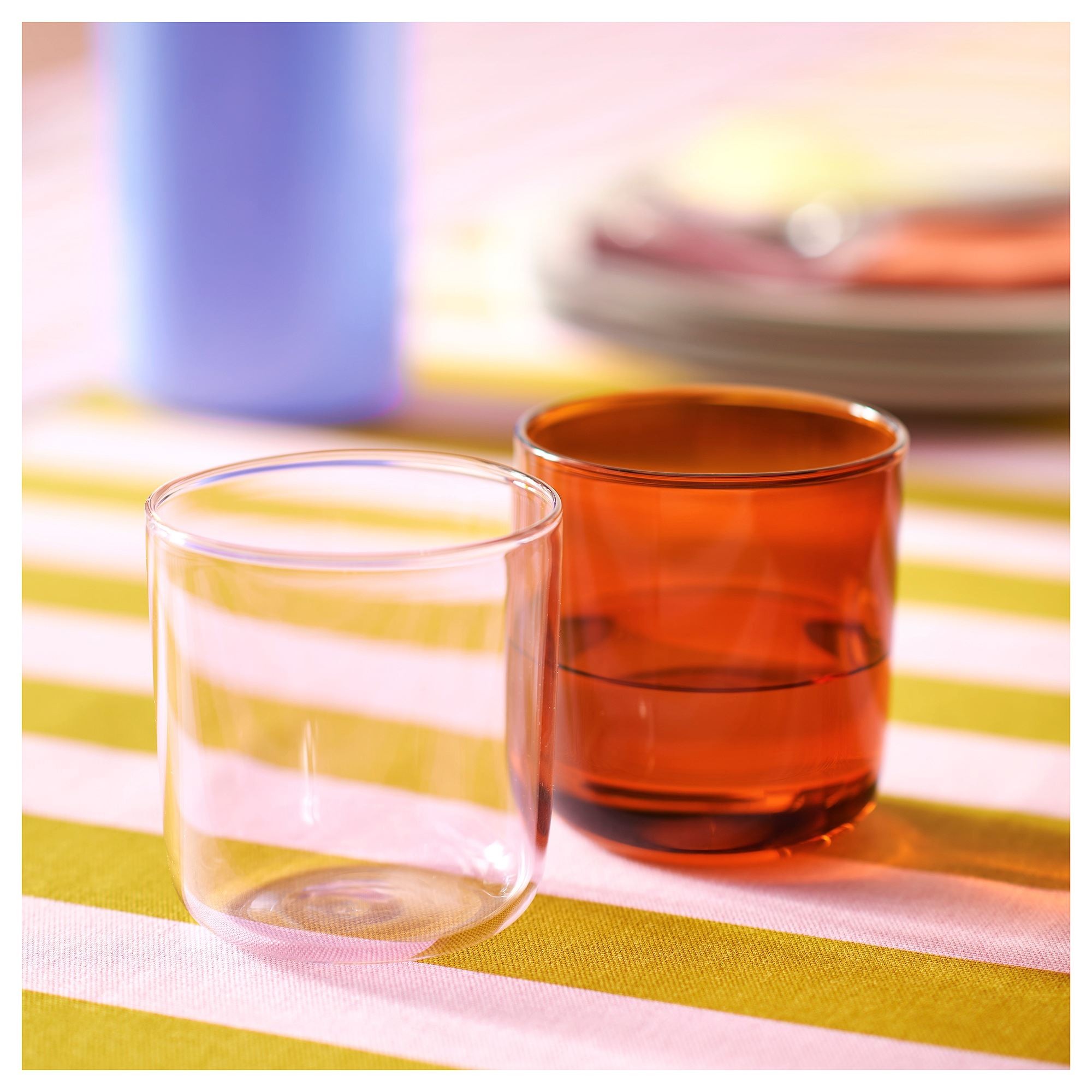 Bardak seti, açık pembe-kahverengi, 30 cl, 2 adet