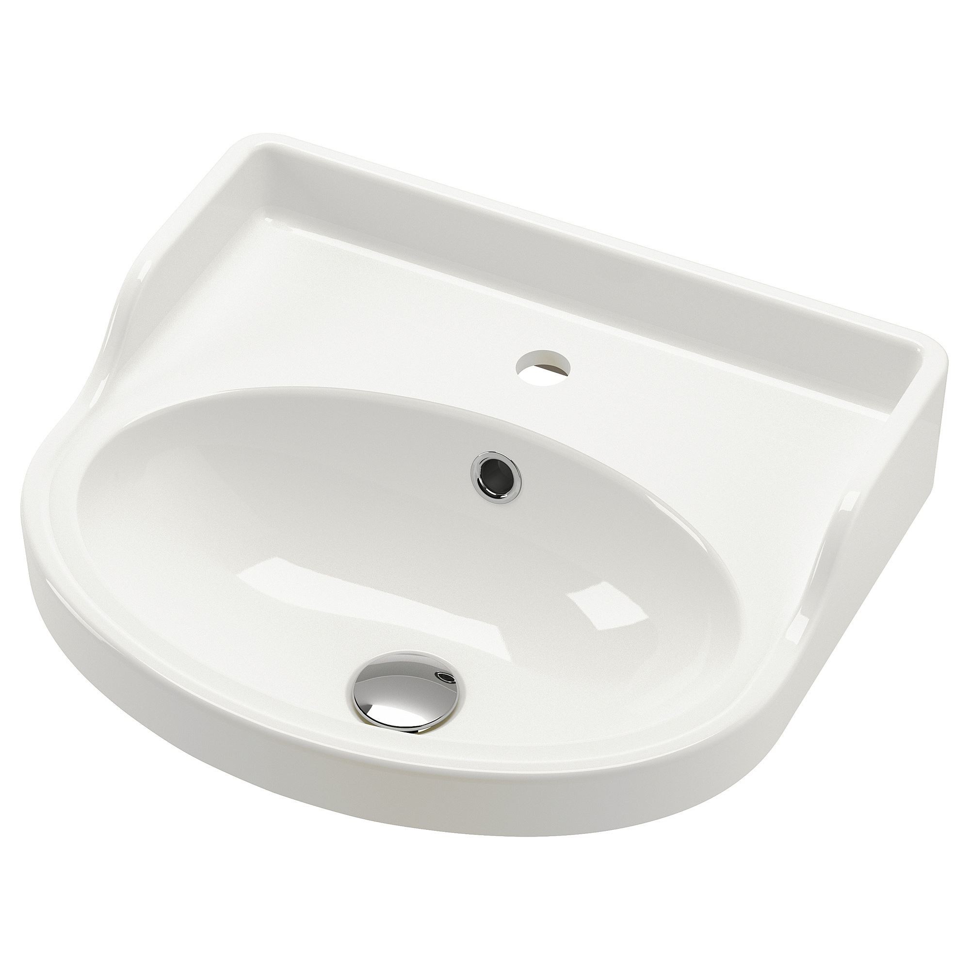Yarı gömme lavabo, beyaz, 50x44 cm