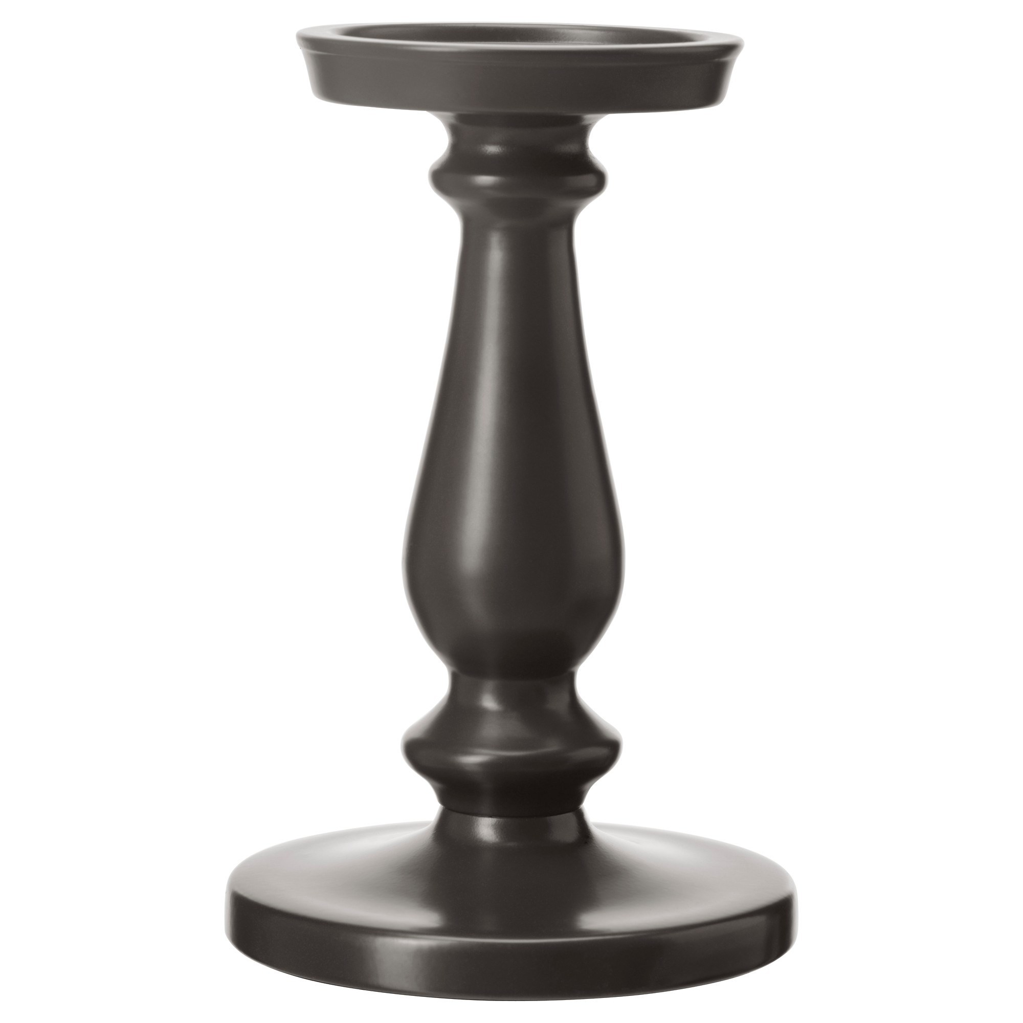 Şamdan, koyu gri, 21 cm