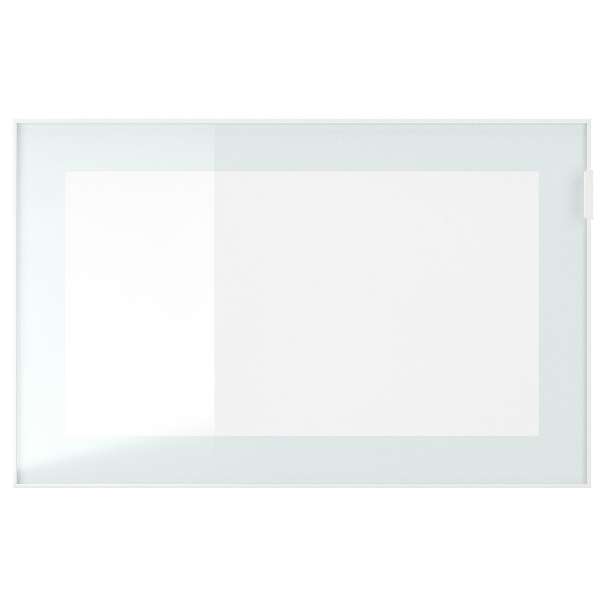 Raf ünitesi, ağartılmış meşe görünümlü-beyaz-şeffaf cam, 120x42x38 cm, GLASSVIK
