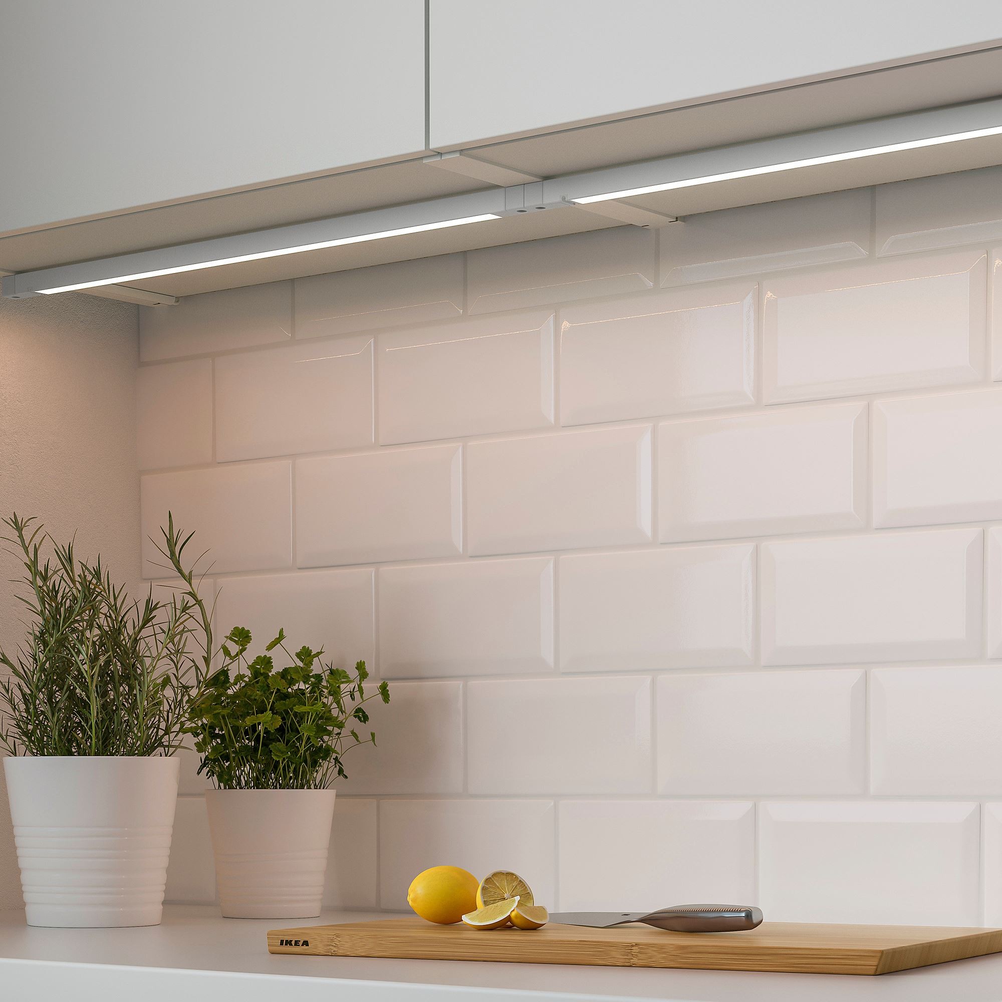 LED'li sensörlü dolap aydınlatması, beyaz, 60 cm