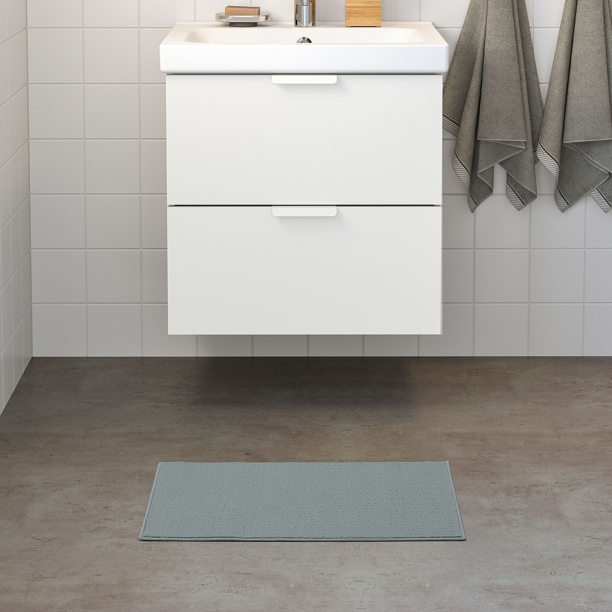 Banyo paspası, gri, 40x60 cm