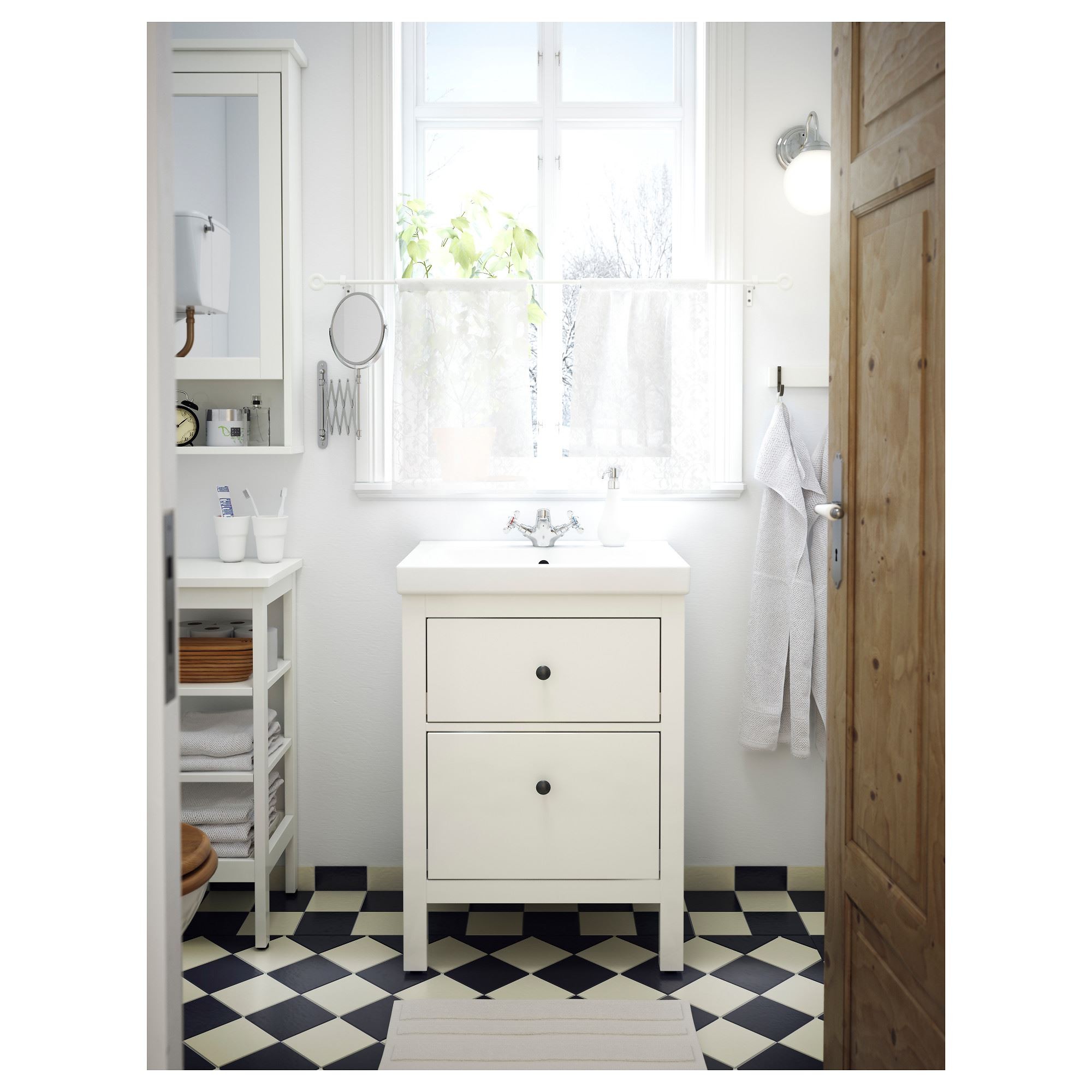 Lavabo dolabı, beyaz, 60x83 cm