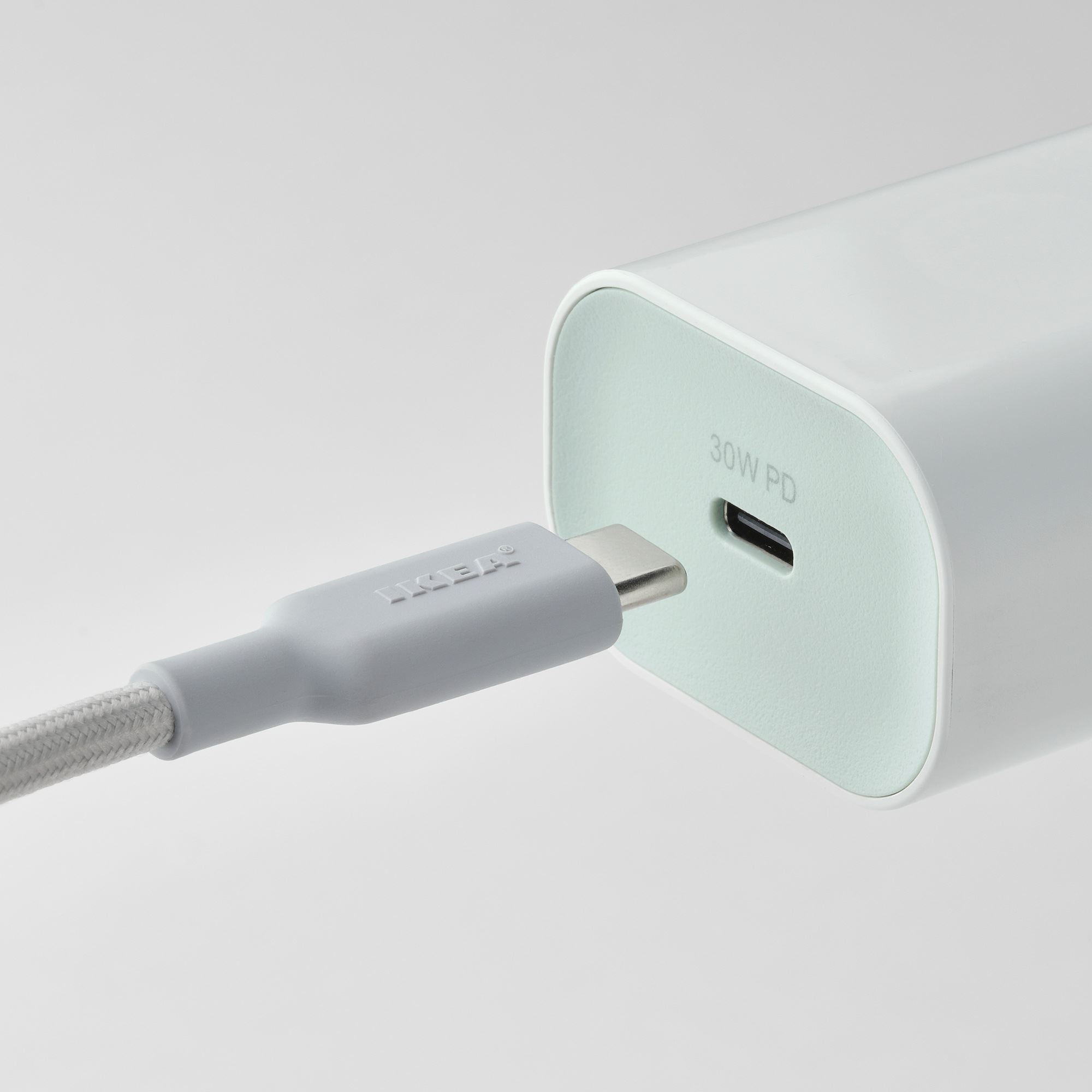 USB-C girişli şarj aleti, beyaz, tek girişli