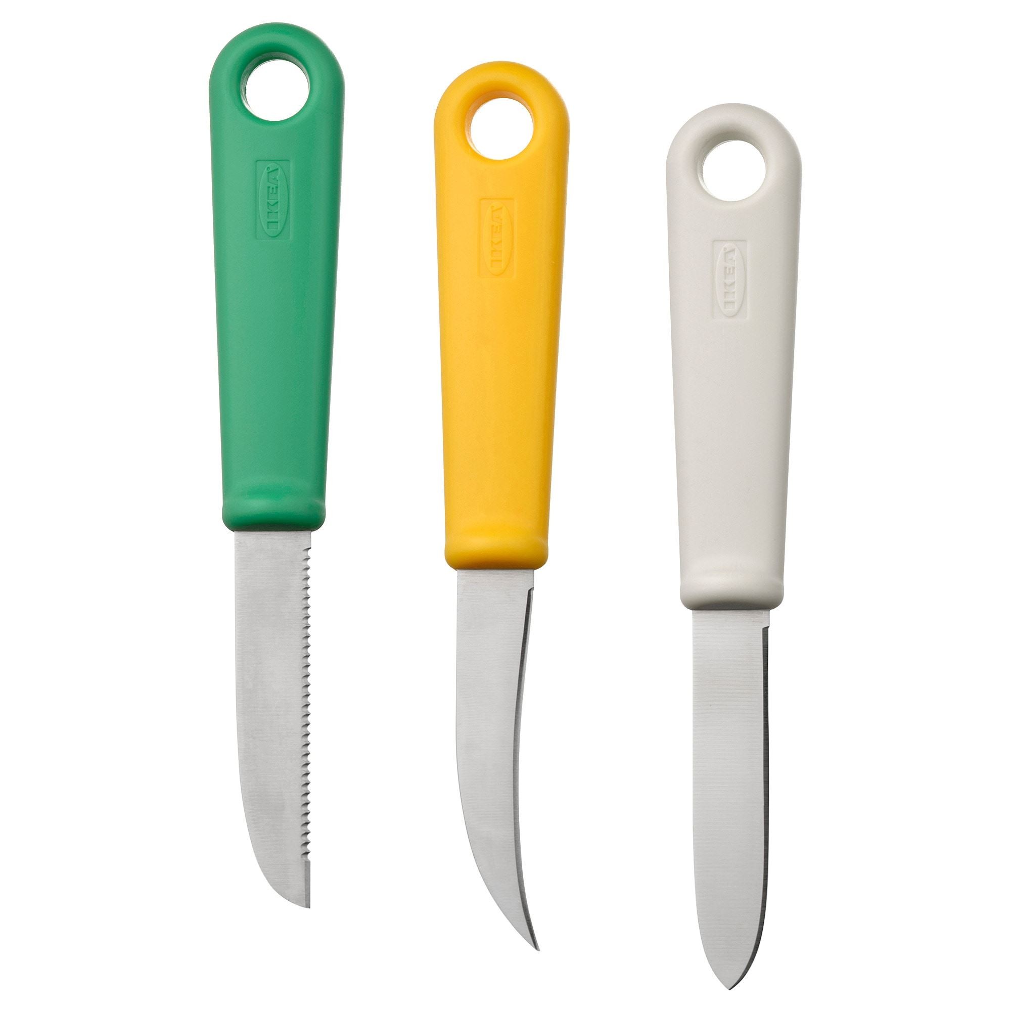 Soyma bıçağı seti, çok renkli, 3 parça