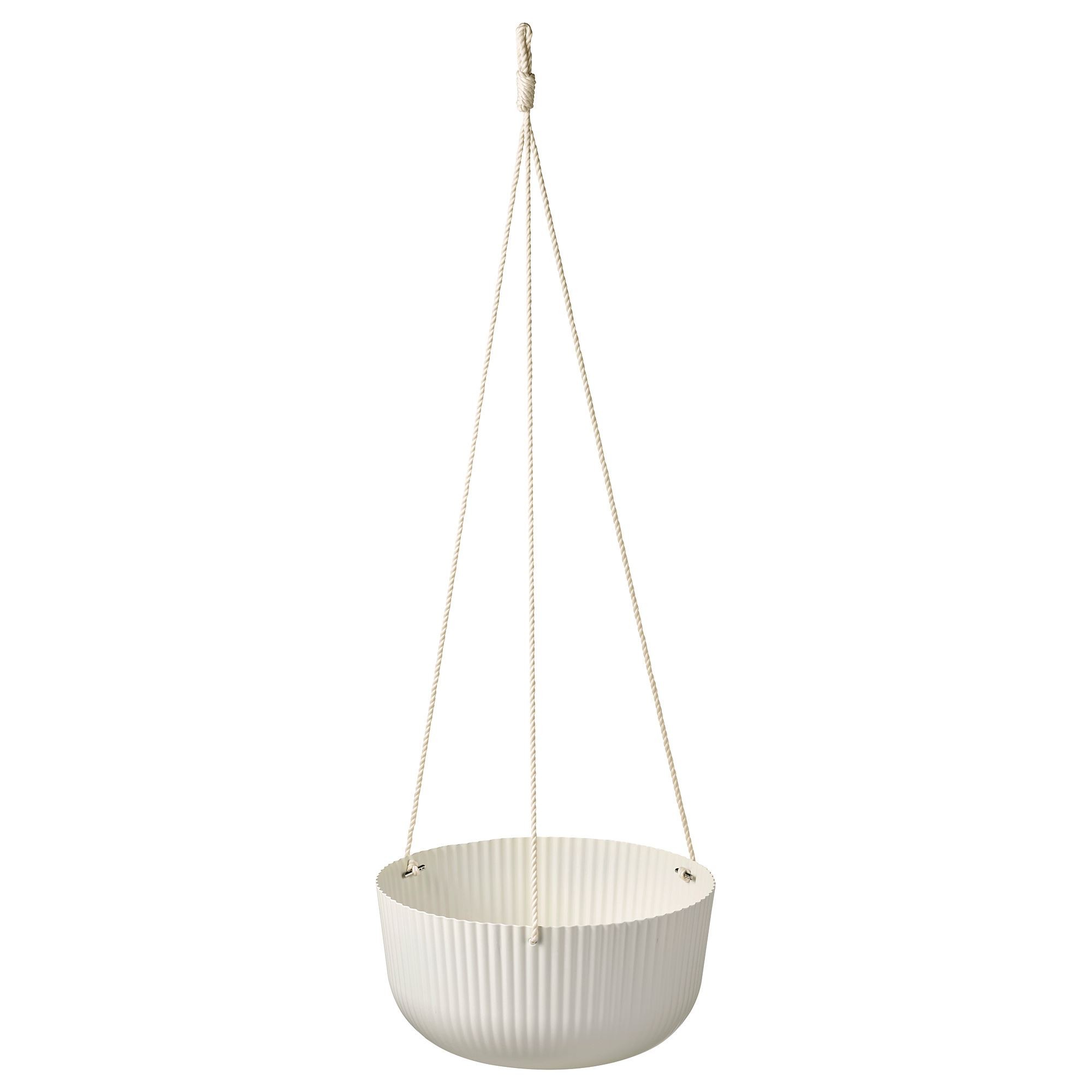 Asma saksı, kırık beyaz, 27 cm