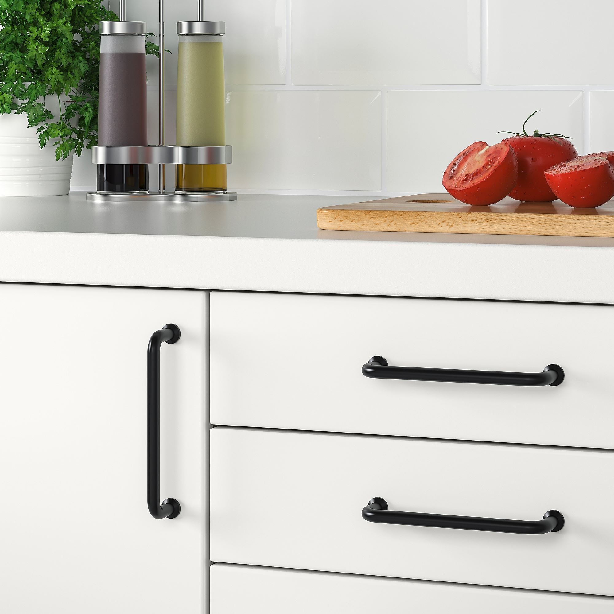 Kulp, siyah, 143 mm, 2 adet