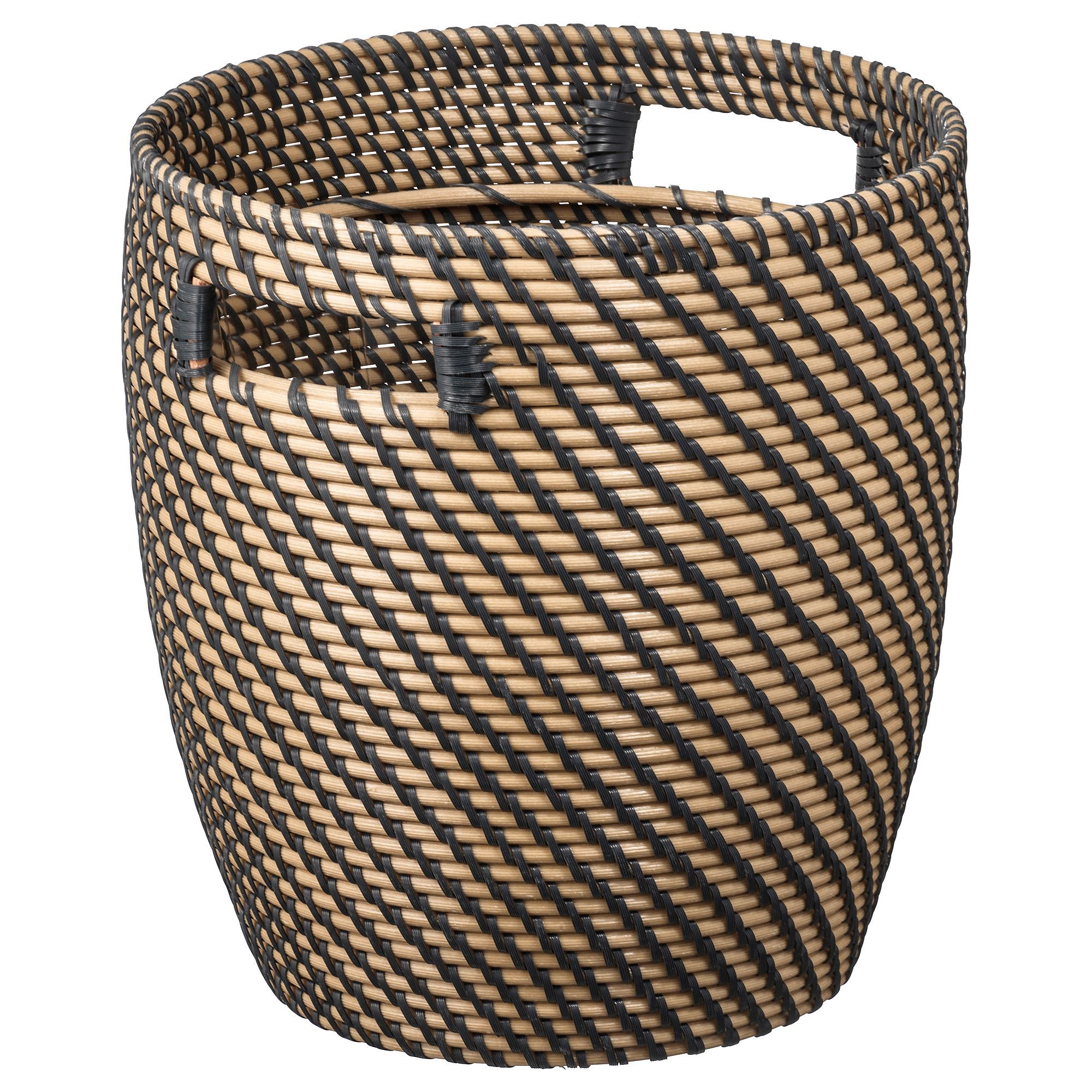 Plastik saksı, natürel, 24 cm