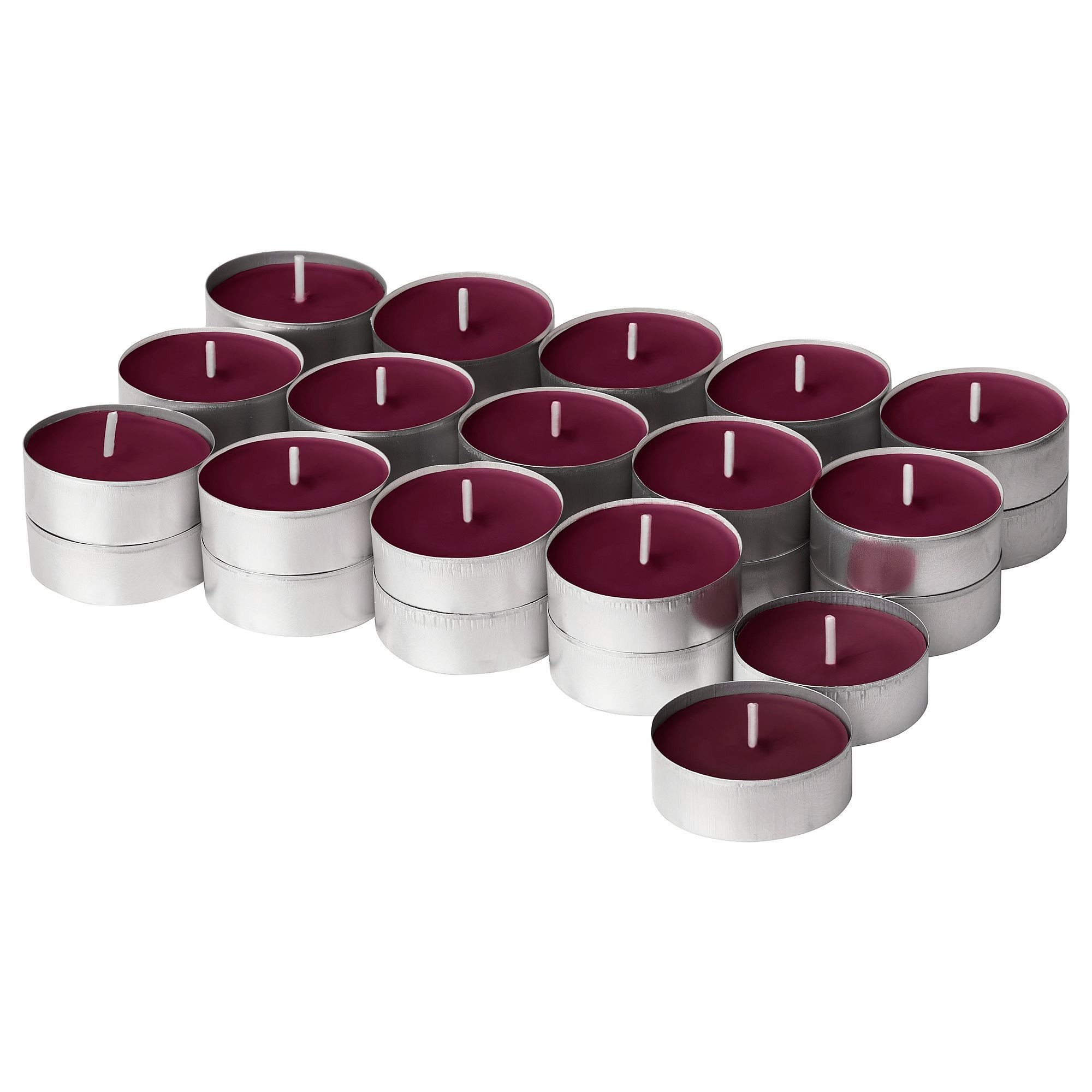 Kokulu tealight mum, kırmızı, 3.5 saat, yabani meyveler