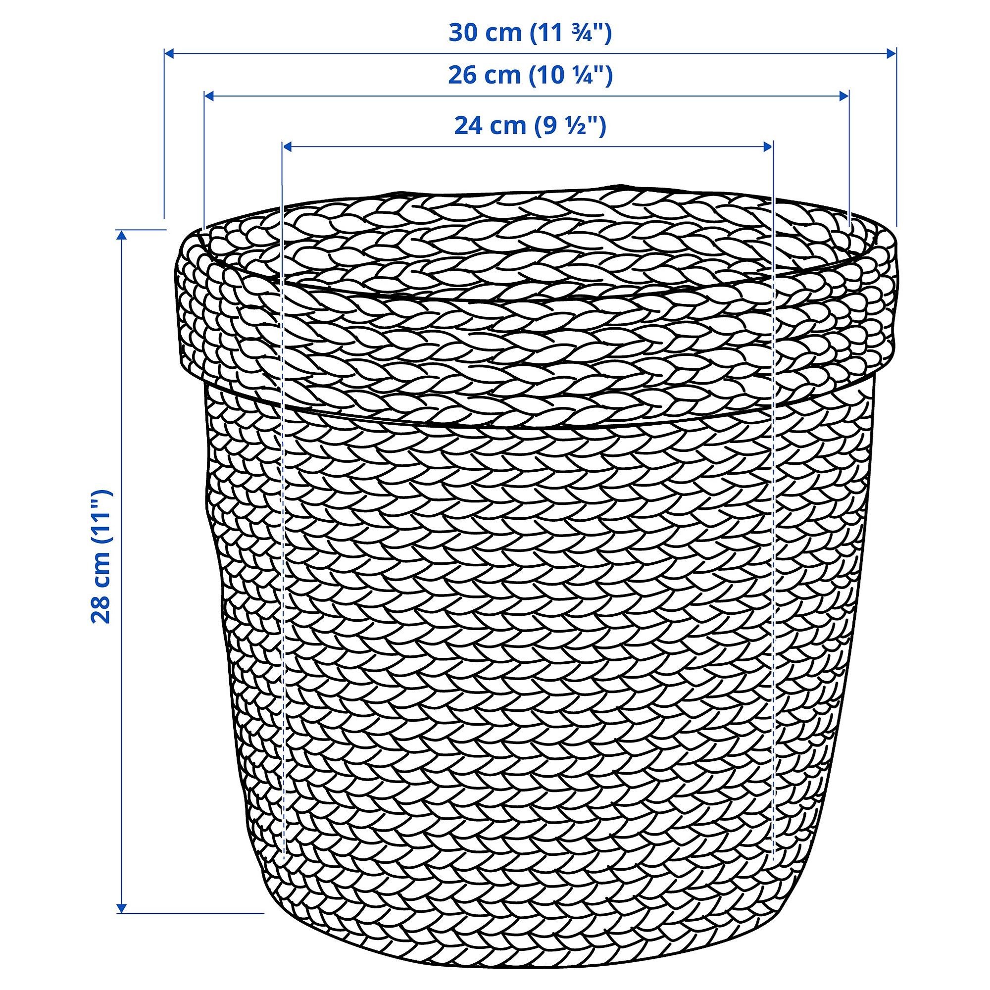 Rattan saksı, deniz sazı, 24 cm
