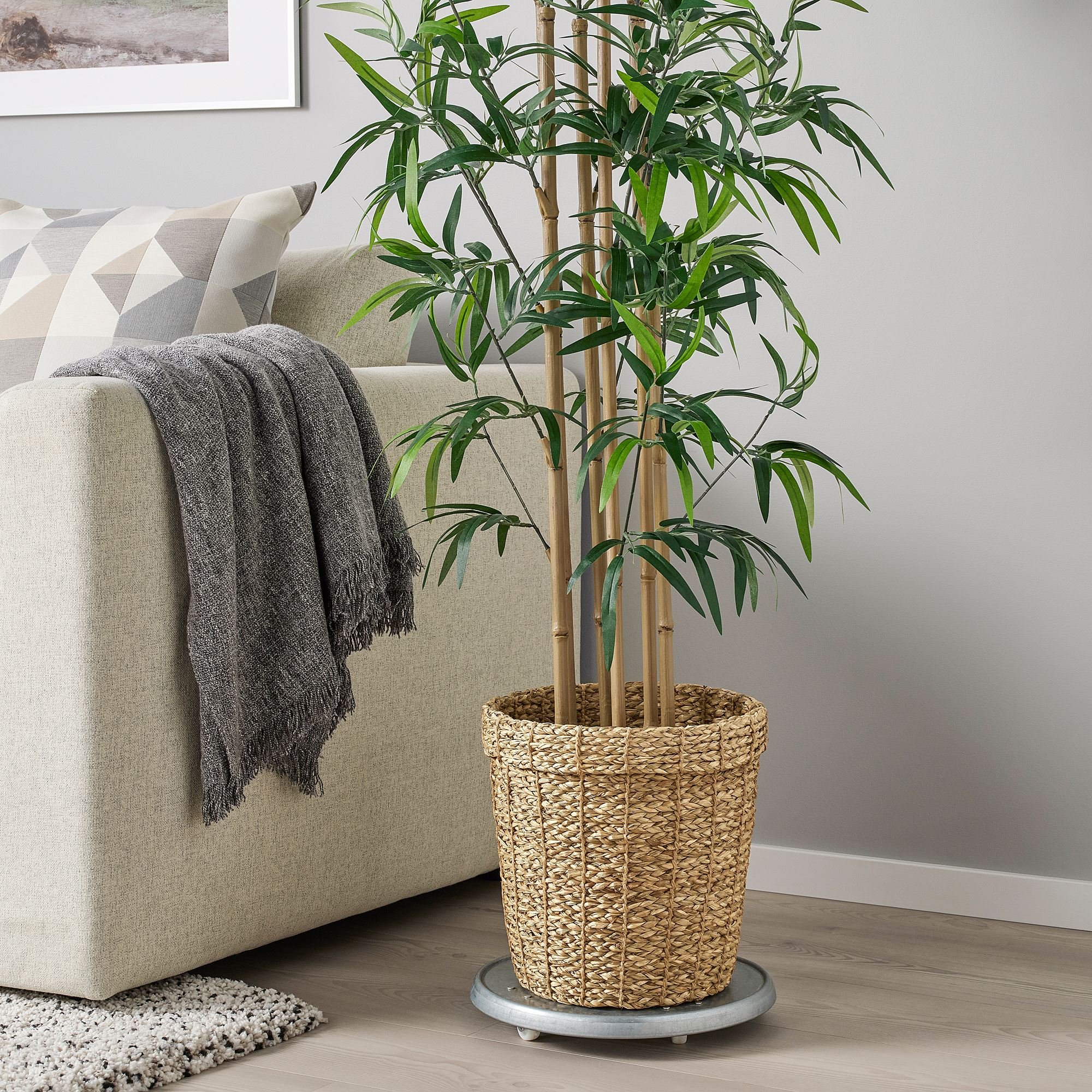 Rattan saksı, deniz sazı, 24 cm