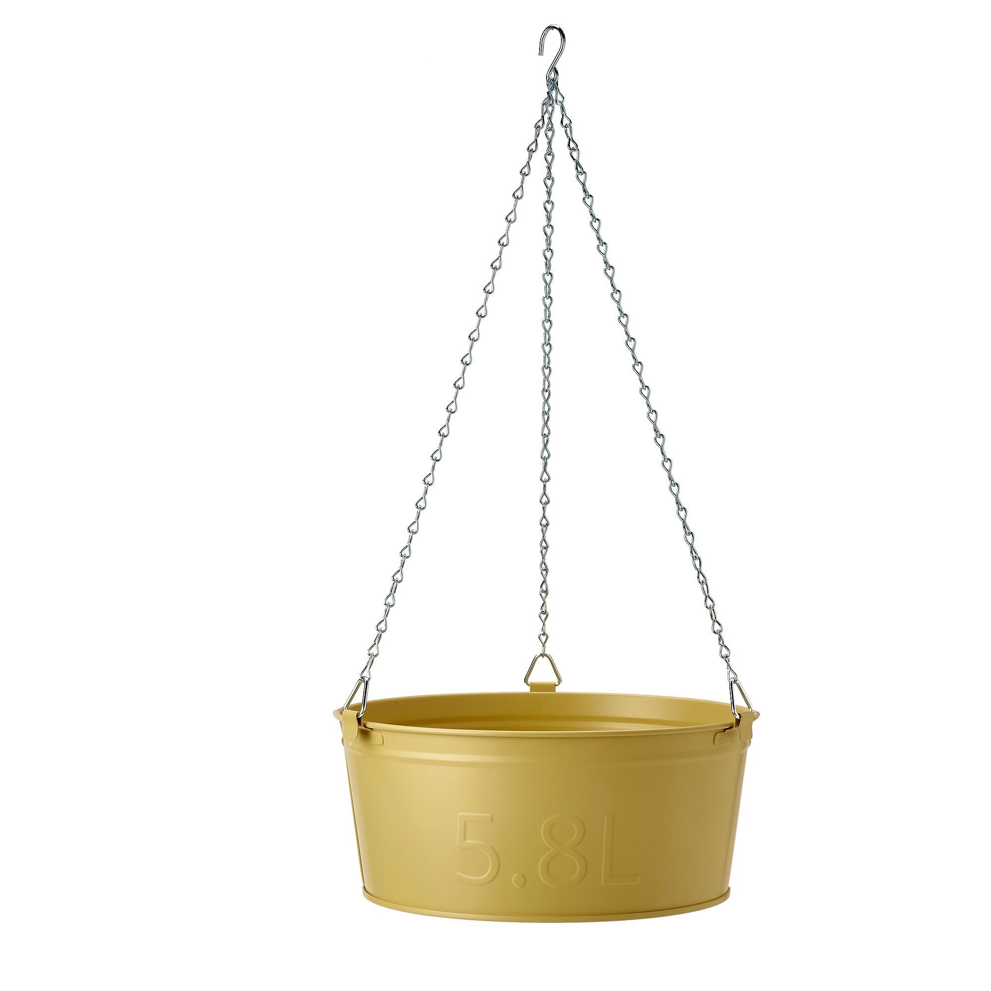 Asma saksı, sarı, 27 cm