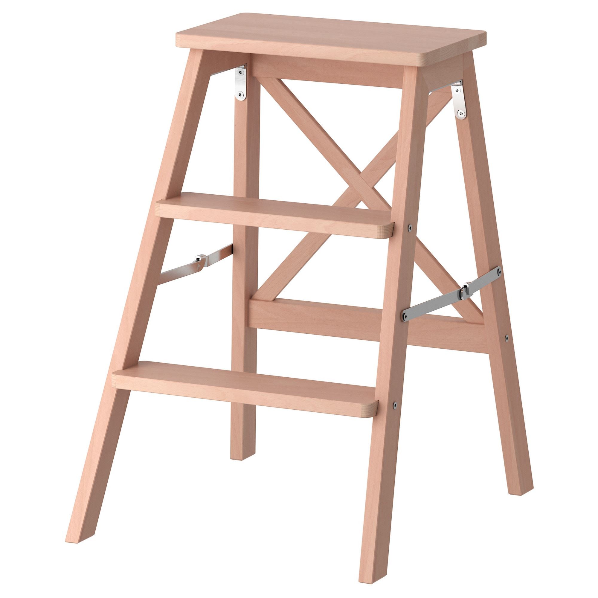 Portatif merdiven, kayın, 63 cm