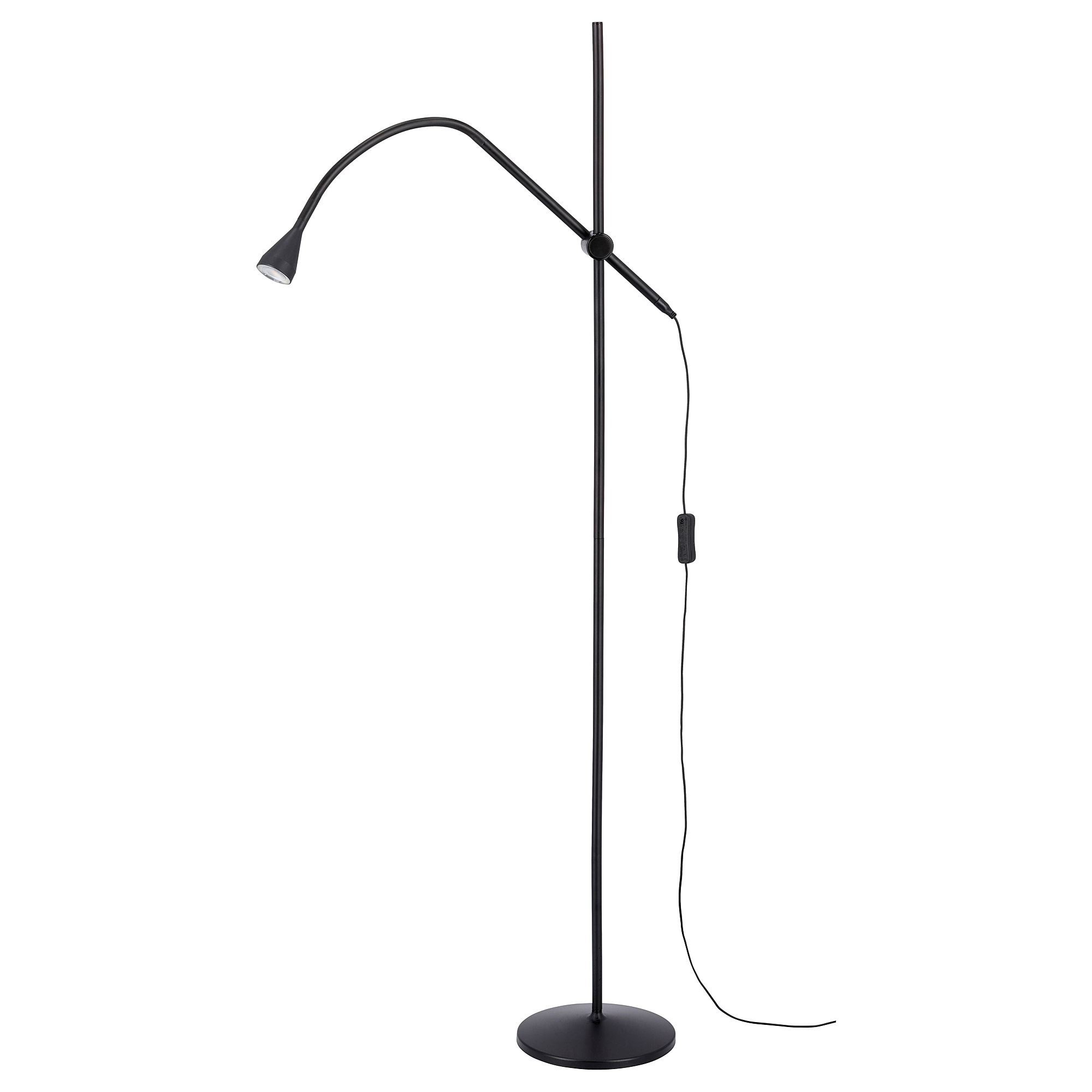 LED'li yer ve okuma lambası, siyah