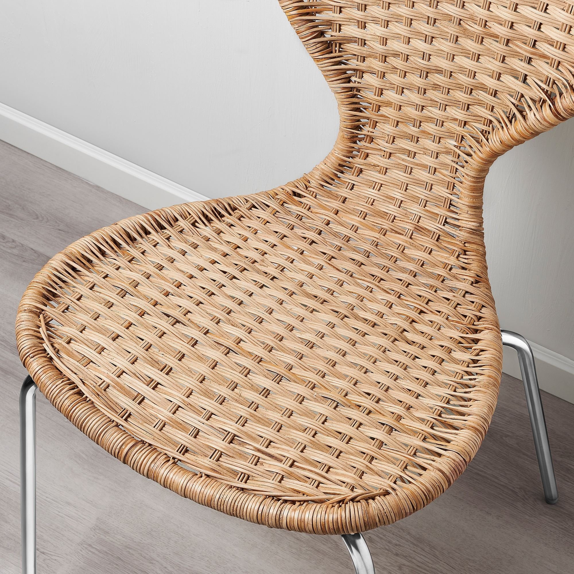 Sandalye, rattan-krom kaplama