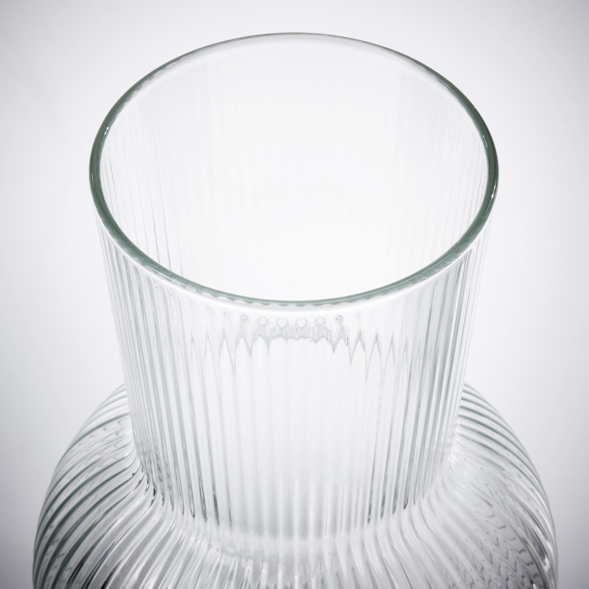Cam vazo, saydam cam, 17 cm