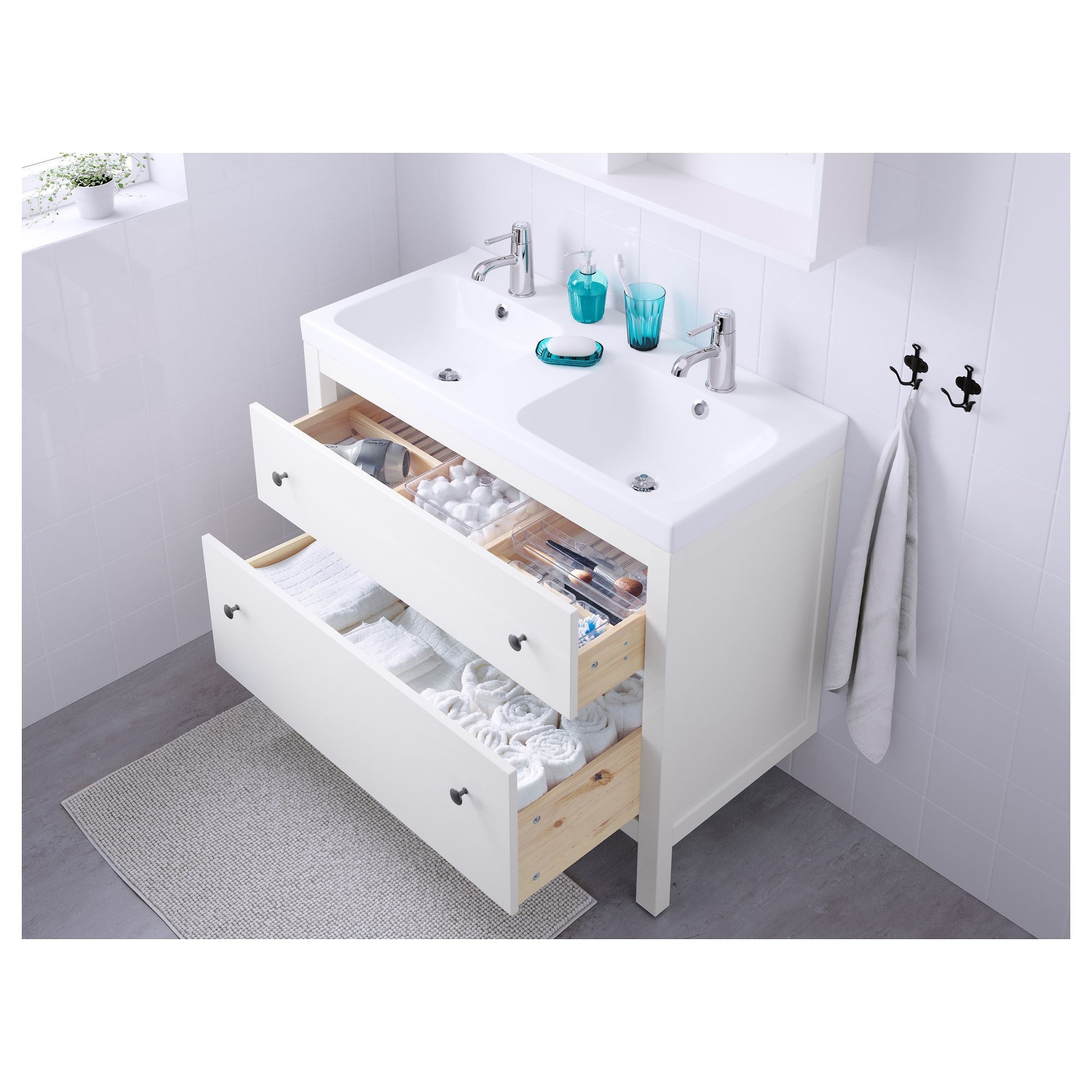 Lavabo dolabı, beyaz, 100x83 cm