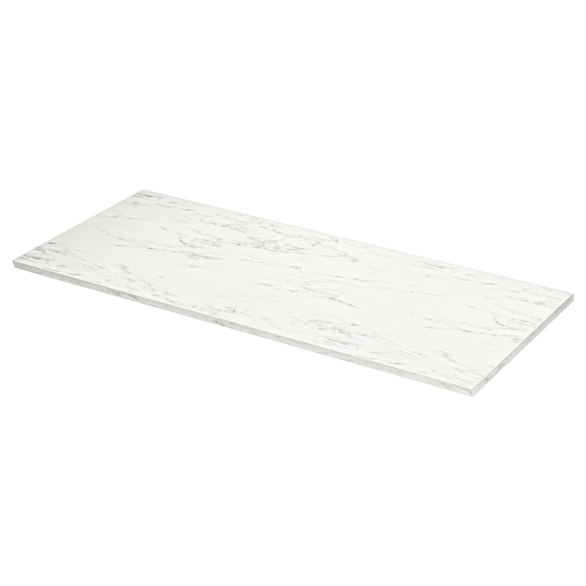 Tezgah, beyaz canlı mermer etkisi-laminat, 186x2.8 cm