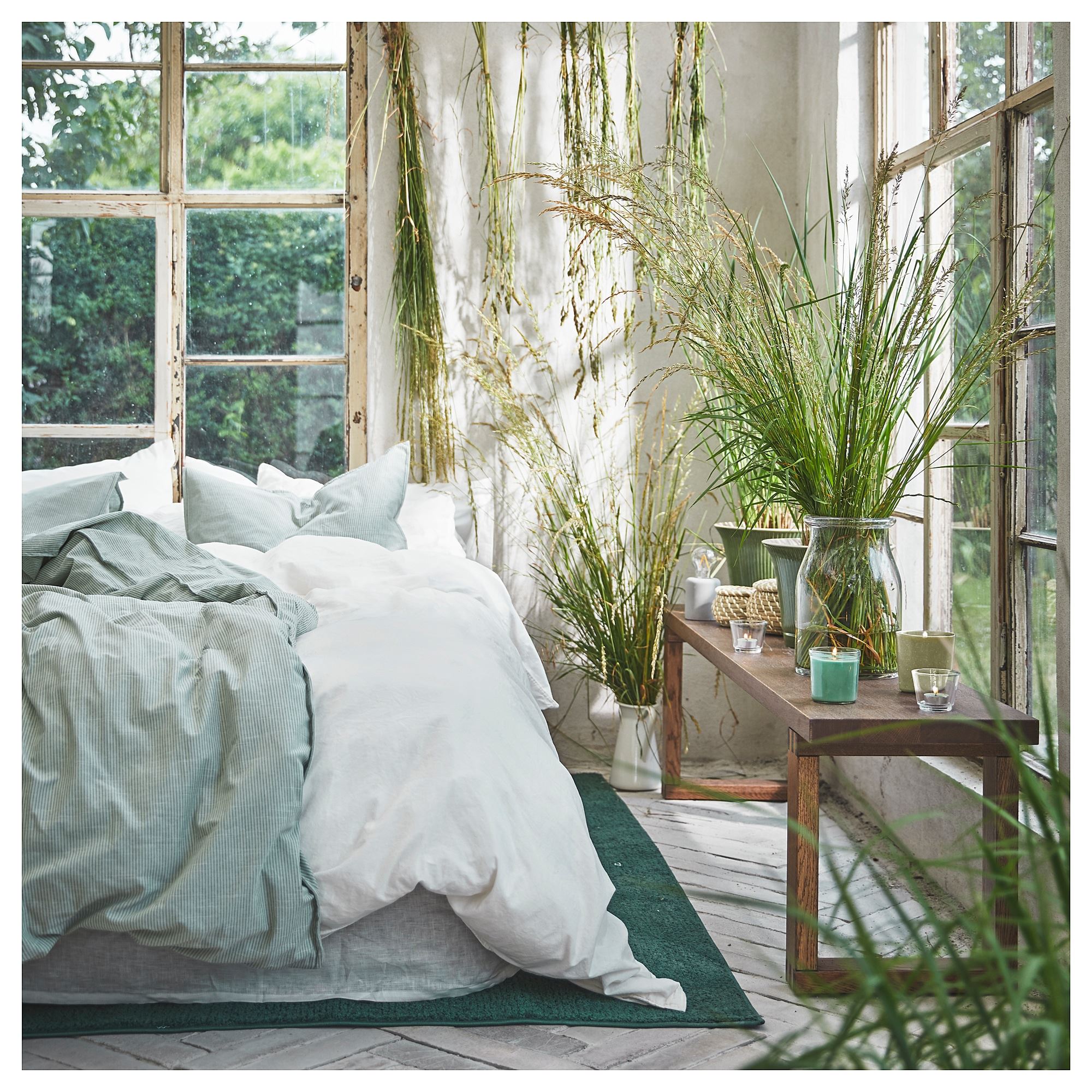 Bardakta kokulu mum, açık yeşil, 50 saat, çimen