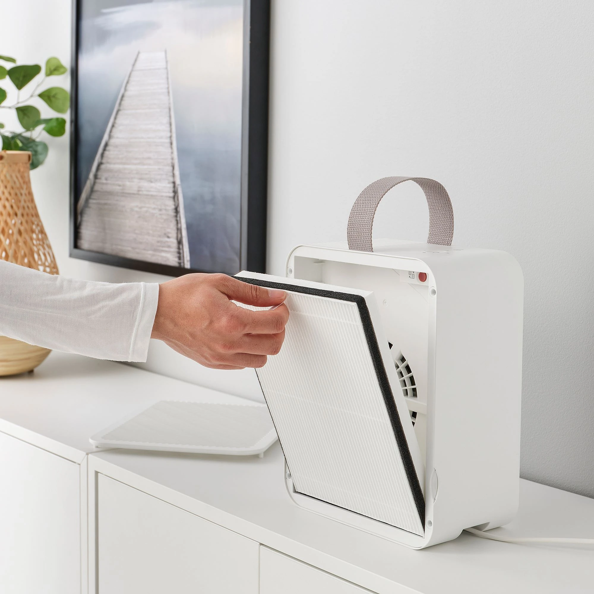 Hava temizleyici filtresi, beyaz, 20x25 cm