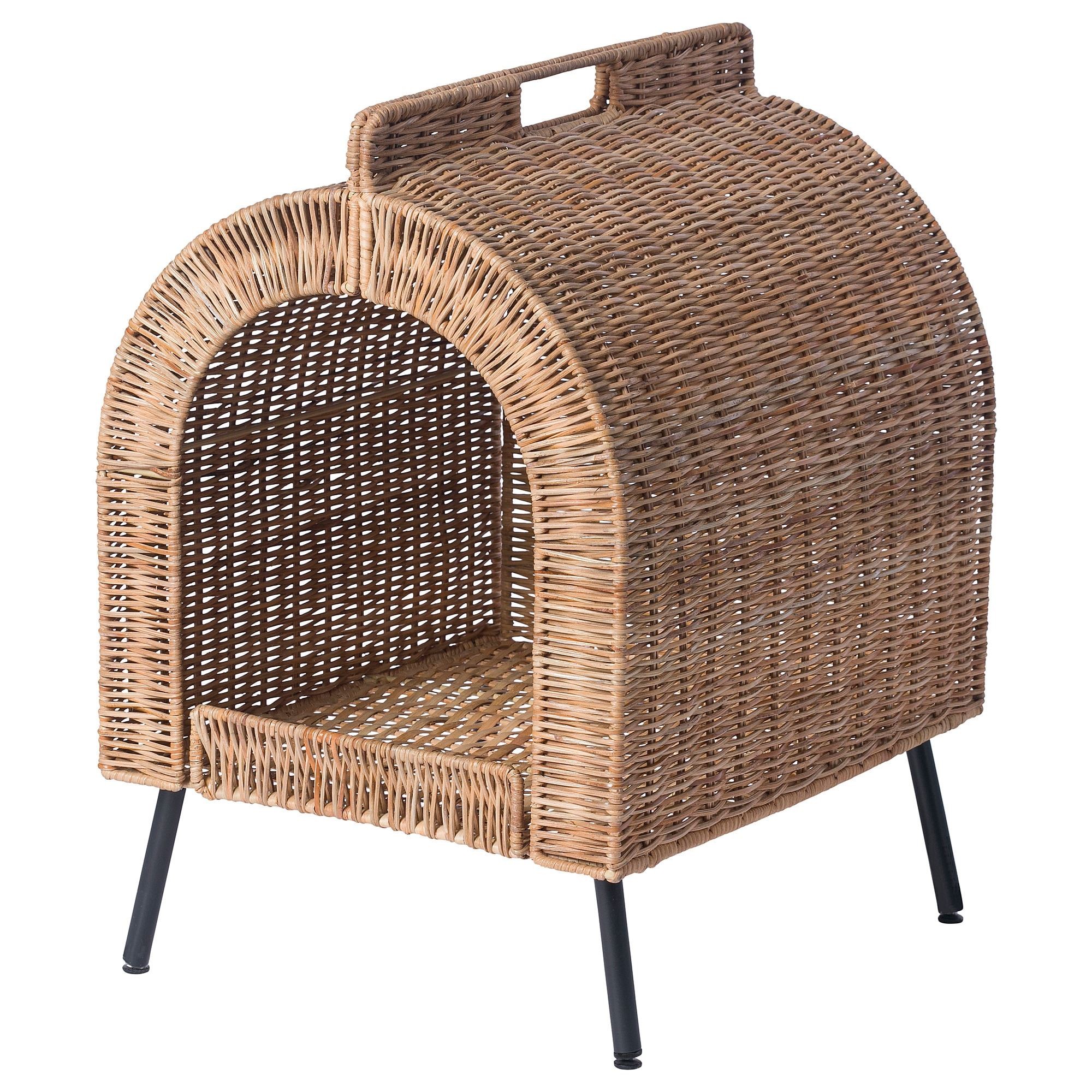 Kedi evi, rattan, 36x42x53 cm