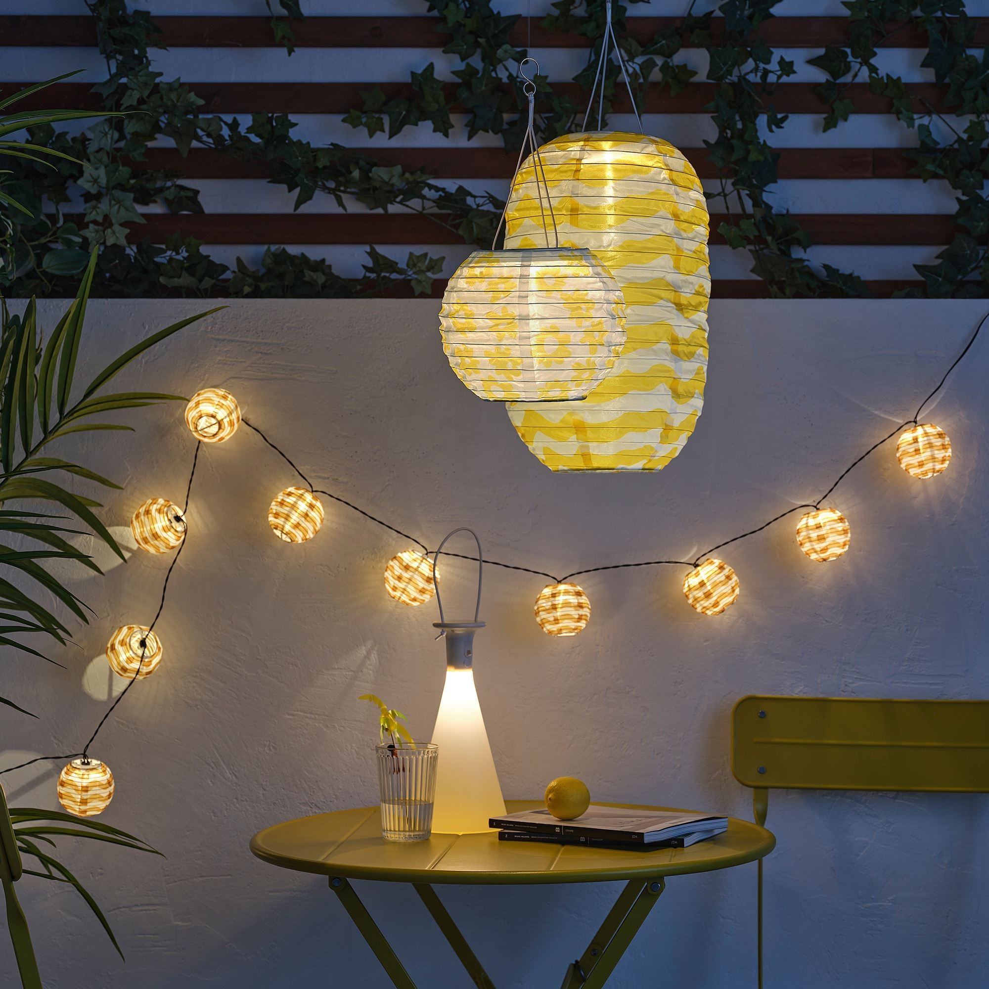 LED'li güneş enerjili aydınlatma, sarı-beyaz, 26 cm