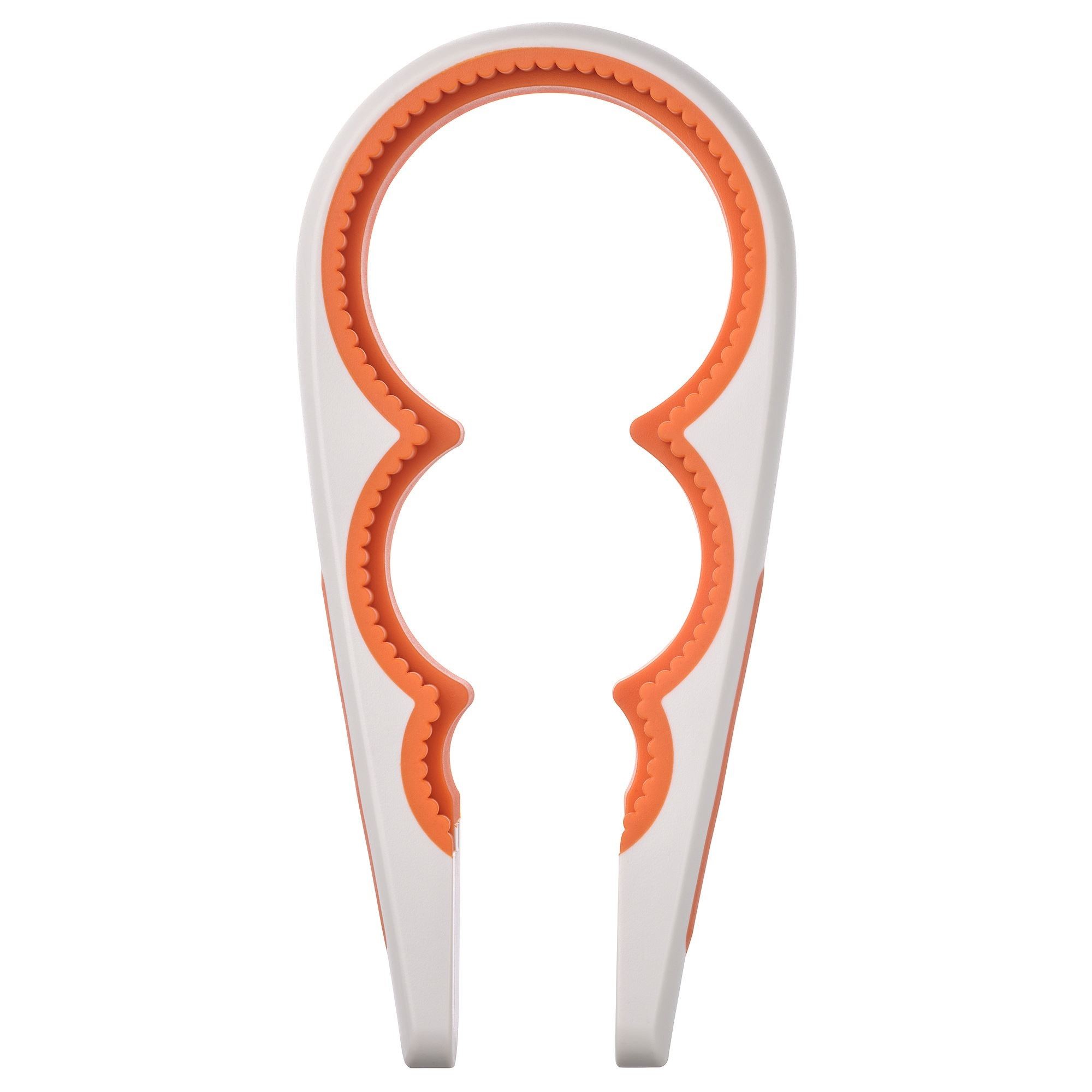 Kavanoz açacağı, beyaz-turuncu, 21 cm