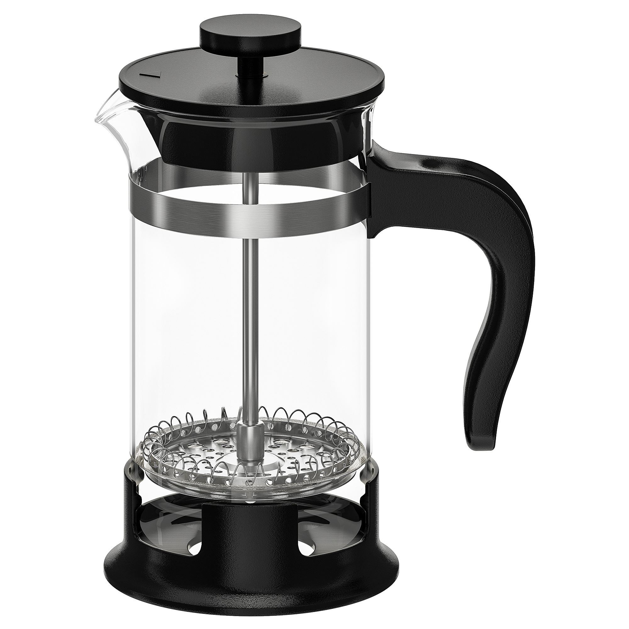 French press, paslanmaz çelik-siyah, 0,4 lt