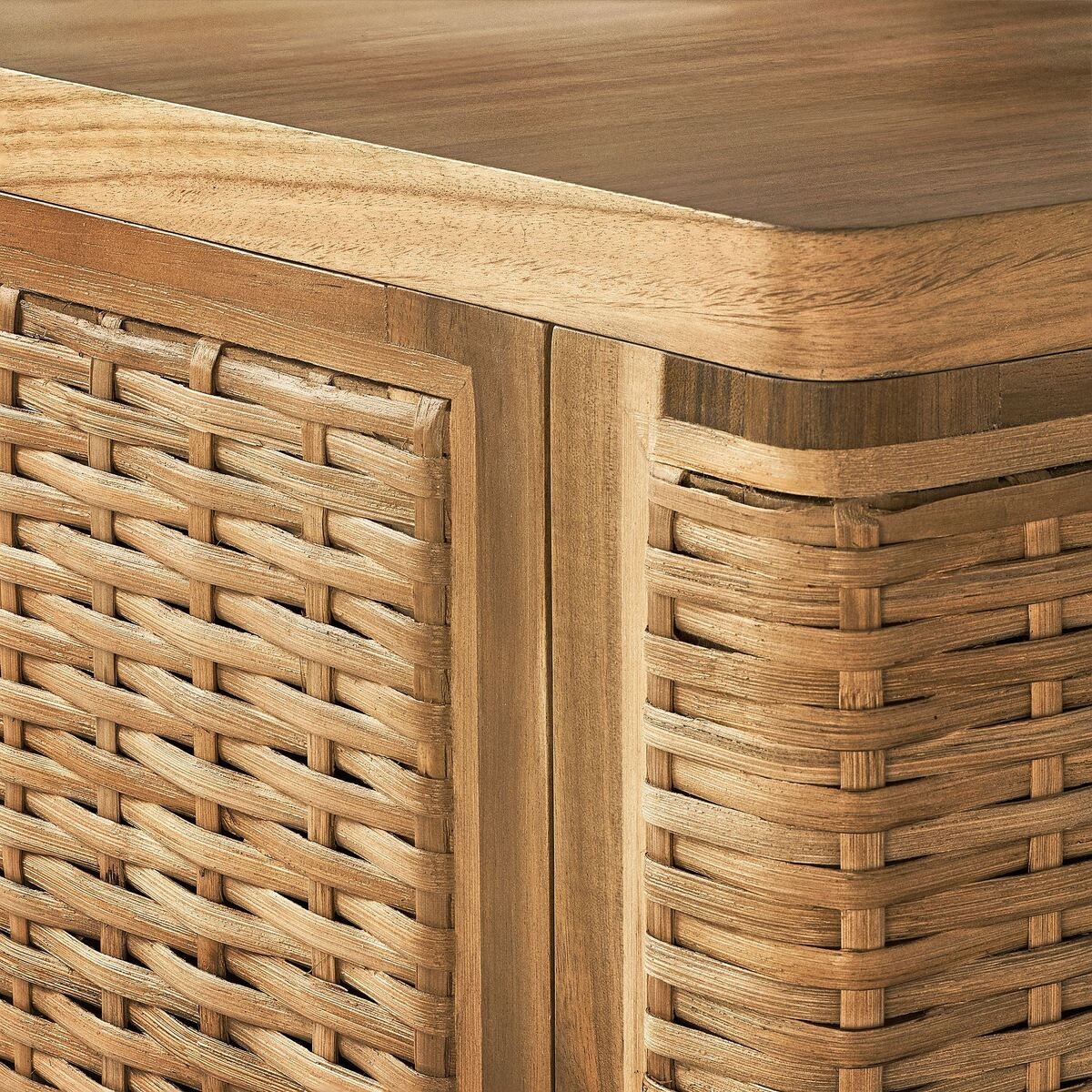 Tv sehpası, rattan, 157x41x49 cm