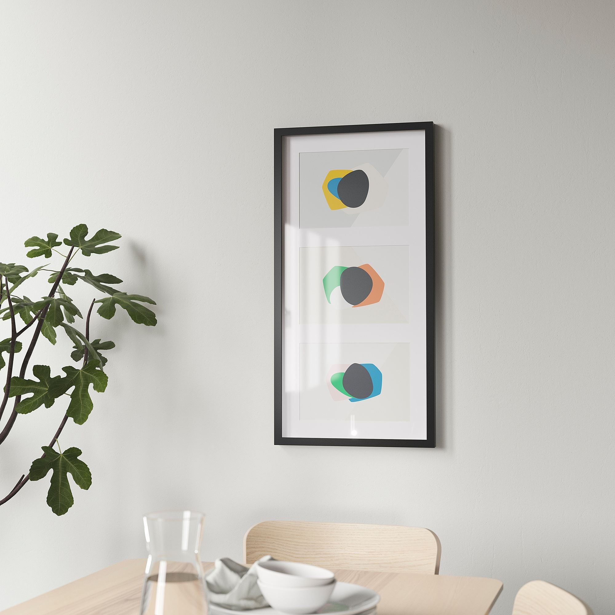 Siyah çerçeve, siyah, 81x40 cm