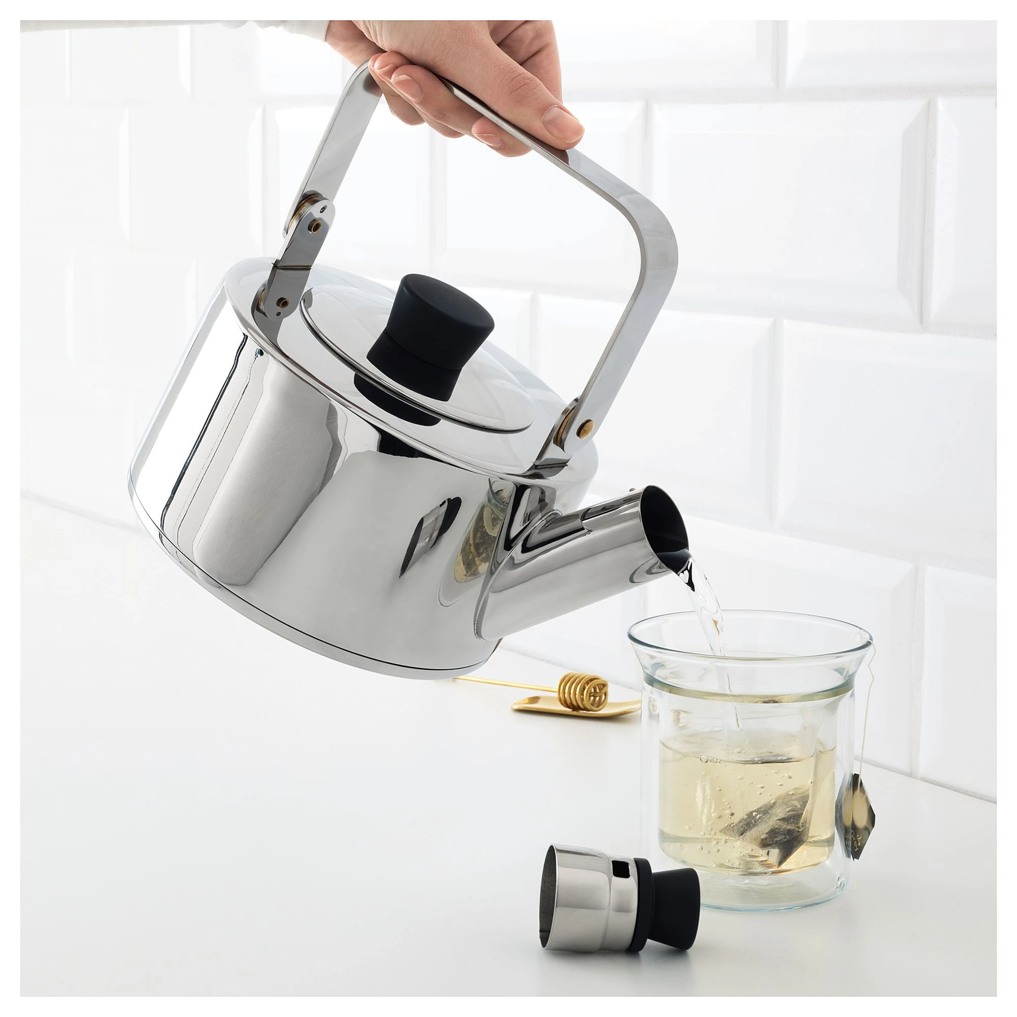 Çaydanlık, paslanmaz çelik, 1,5 lt