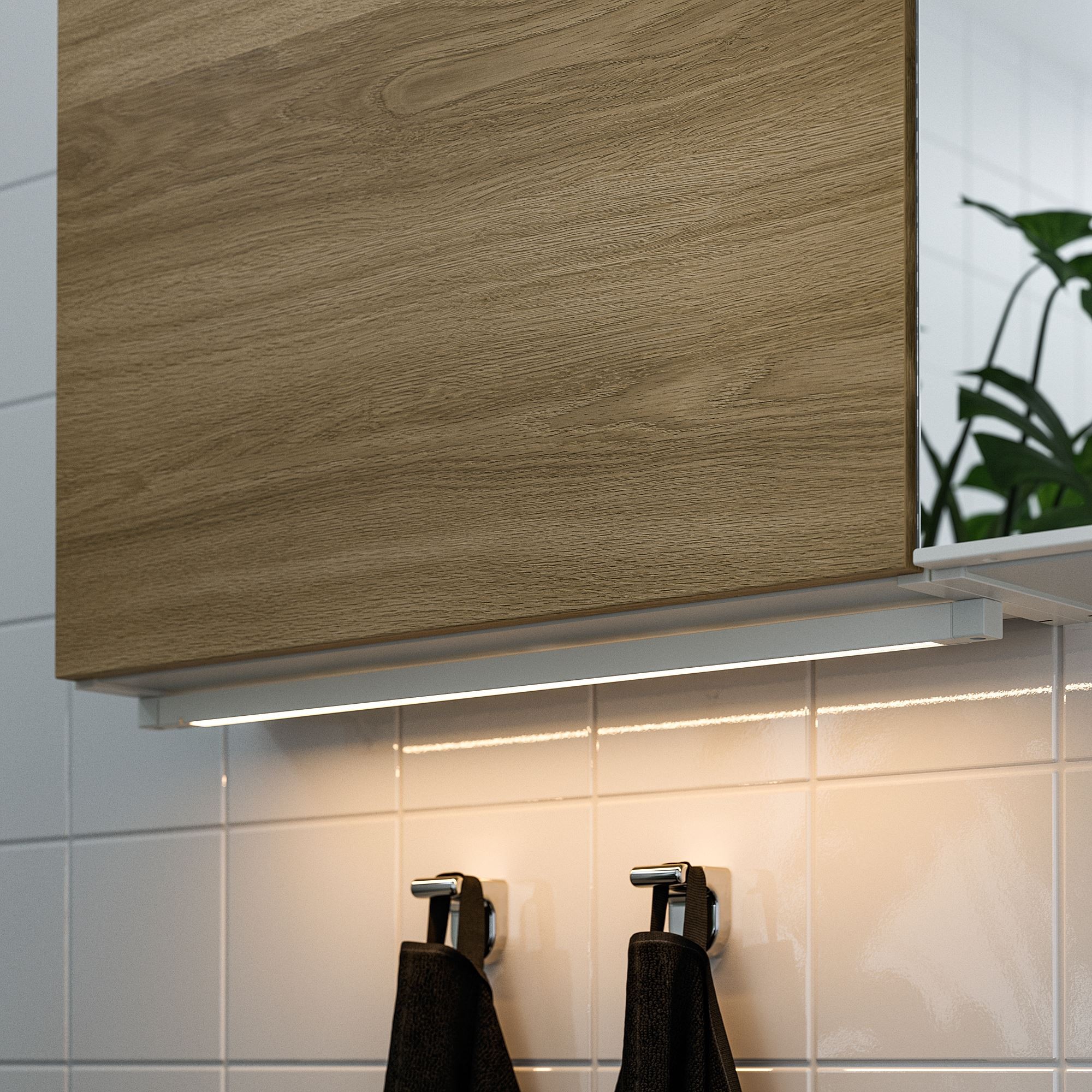 LED'li dolap aydınlatması, beyaz, 60 cm