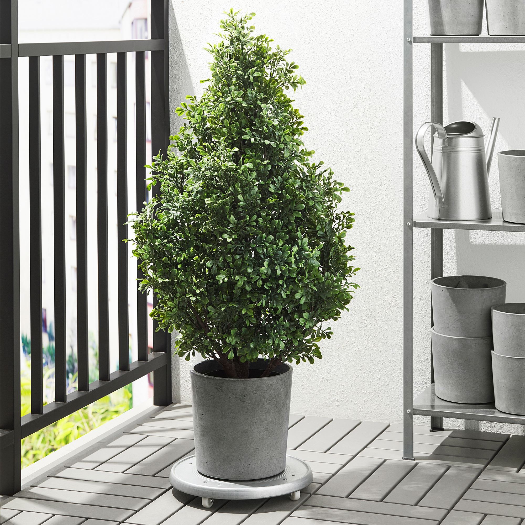 Beton saksı, açık gri, 19 cm, iç/dış mekan