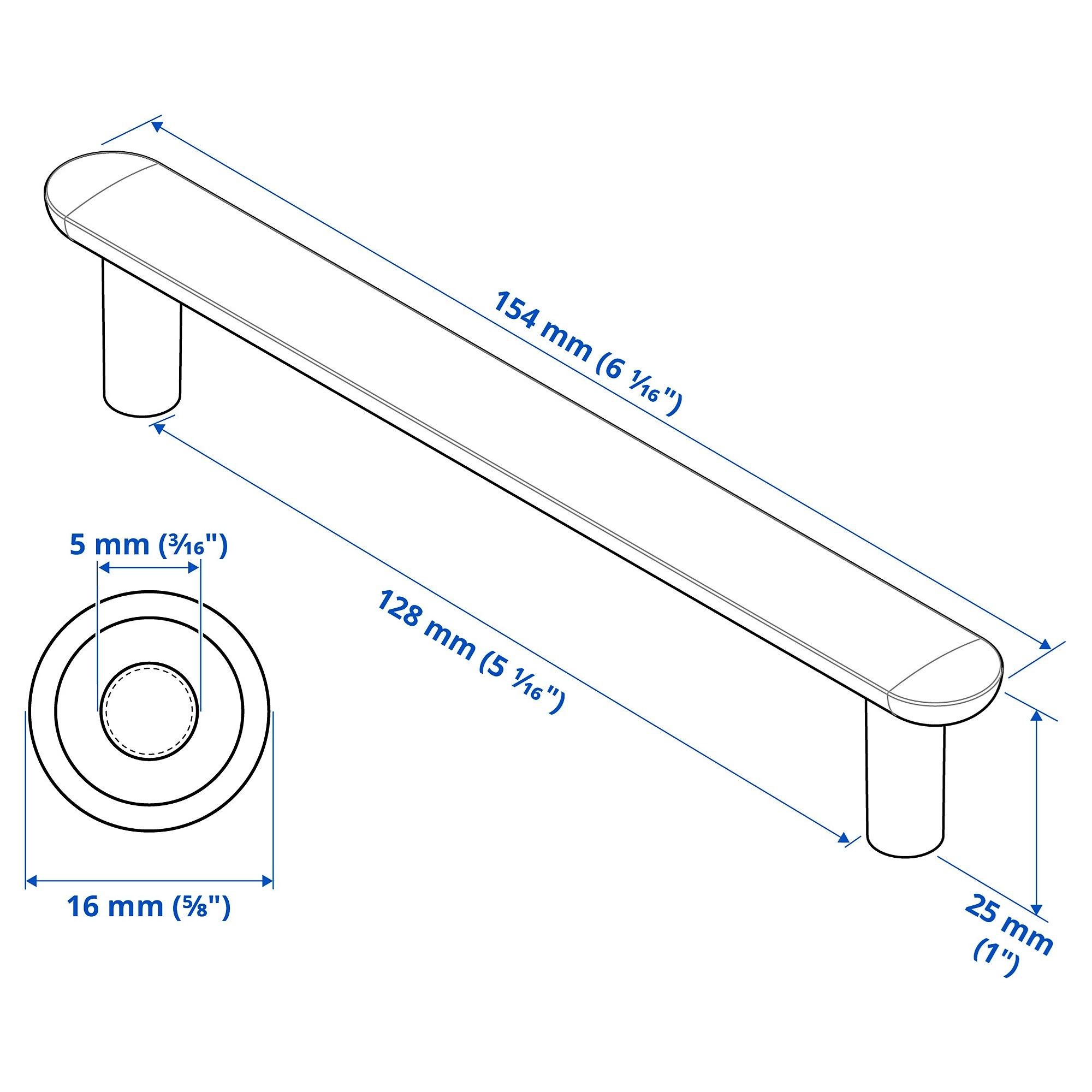 Kulp, siyah, 154 mm, 2 adet