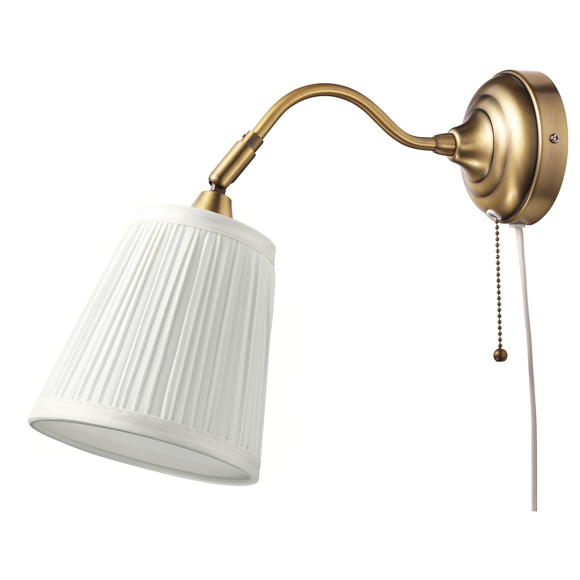 Duvar lambası, beyaz-pirinç rengi, 38 cm