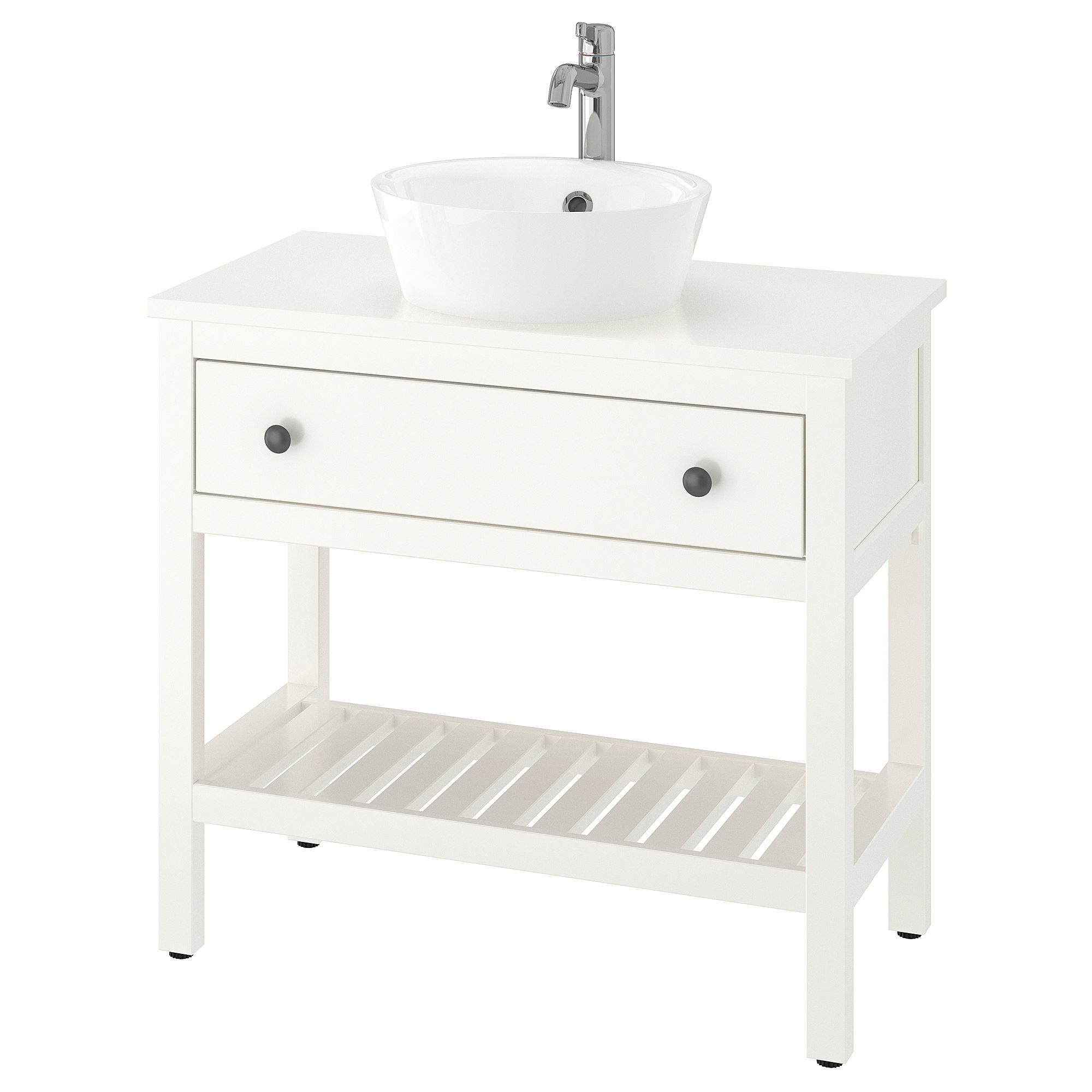 Lavabo dolabı kombinasyonu, beyaz, 82x48x91 cm, VOXNAN batarya
