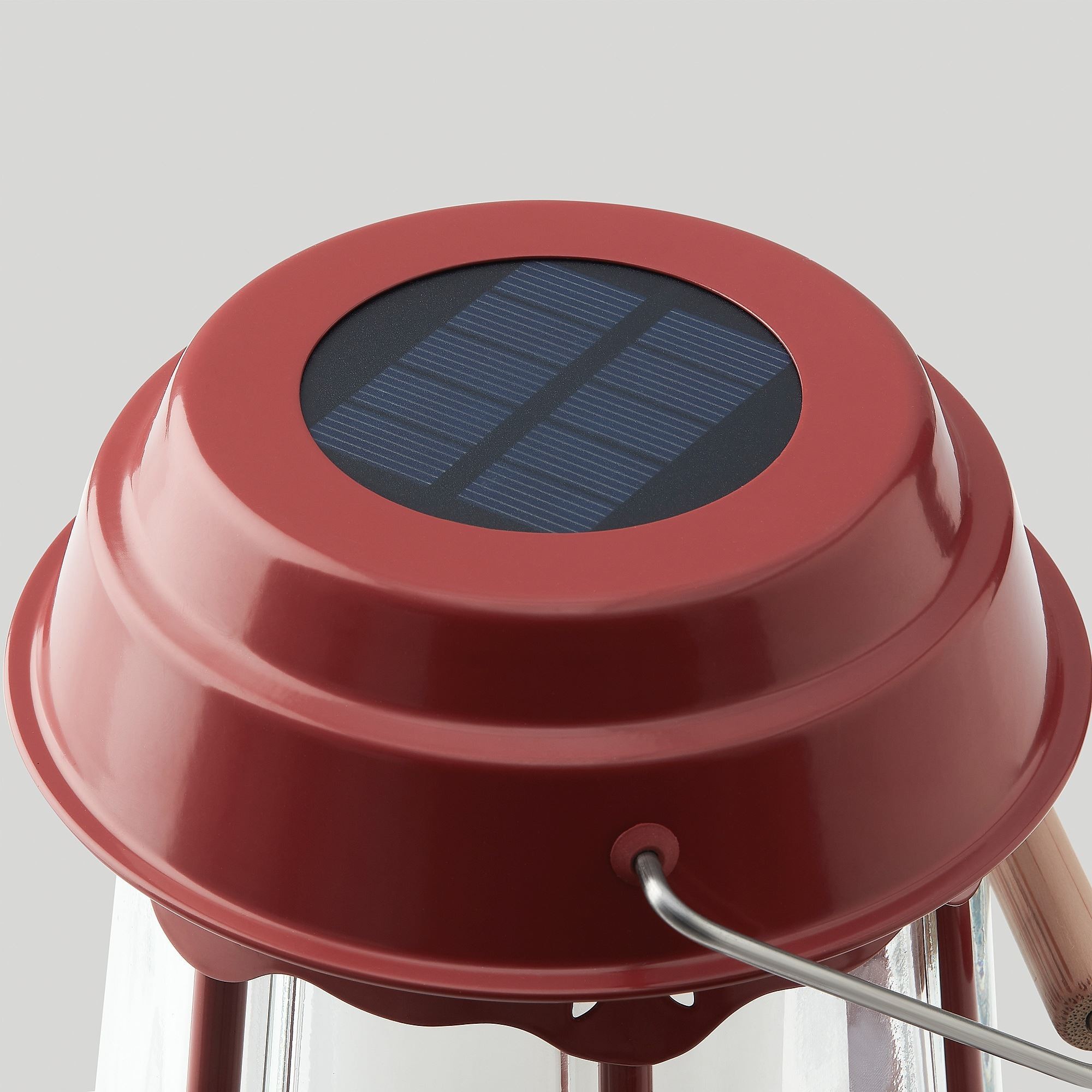 LED'li güneş enerjili masa lambası, kırmızı, 25 cm, pilli