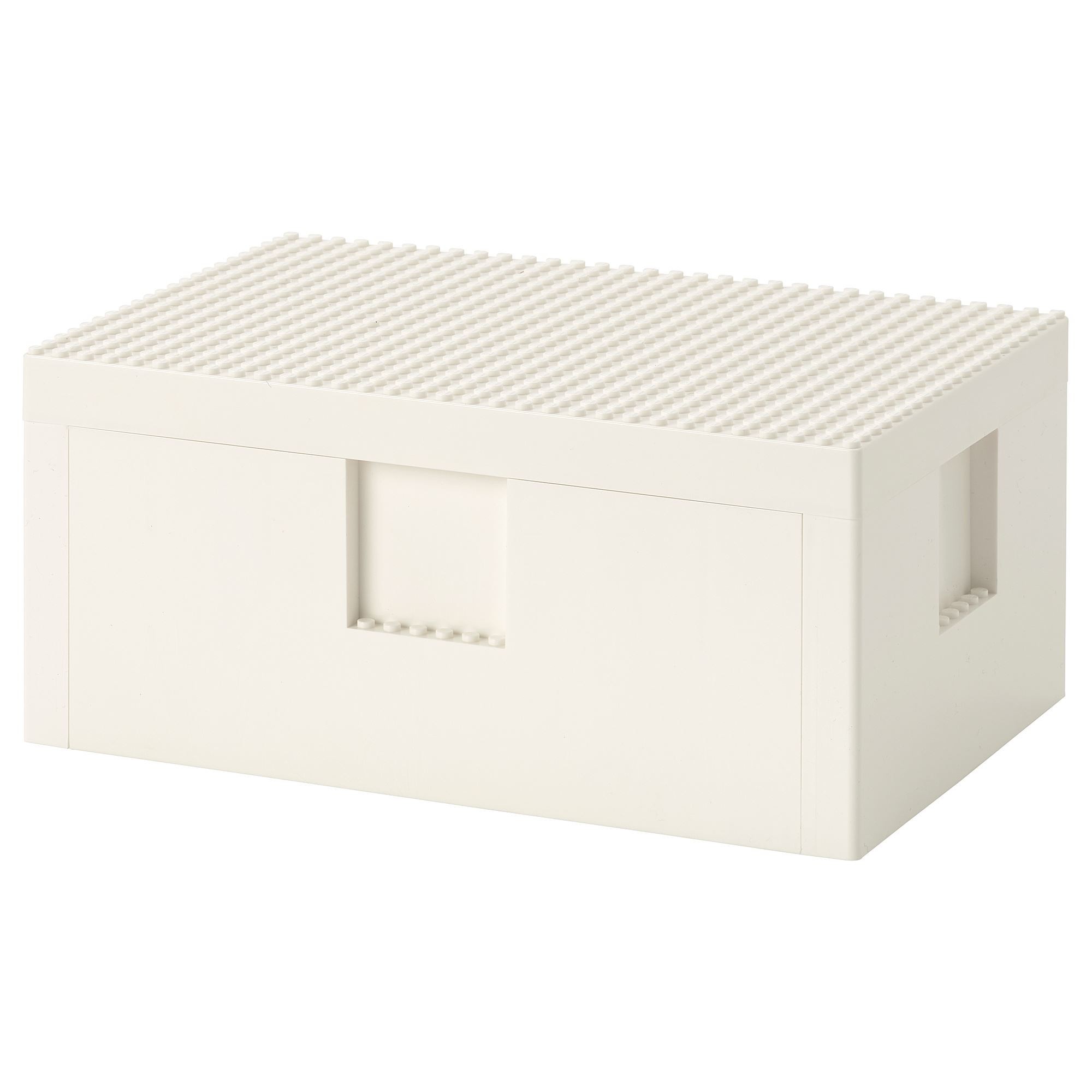 Kapaklı LEGO® kutusu, beyaz, 26x18x12 cm