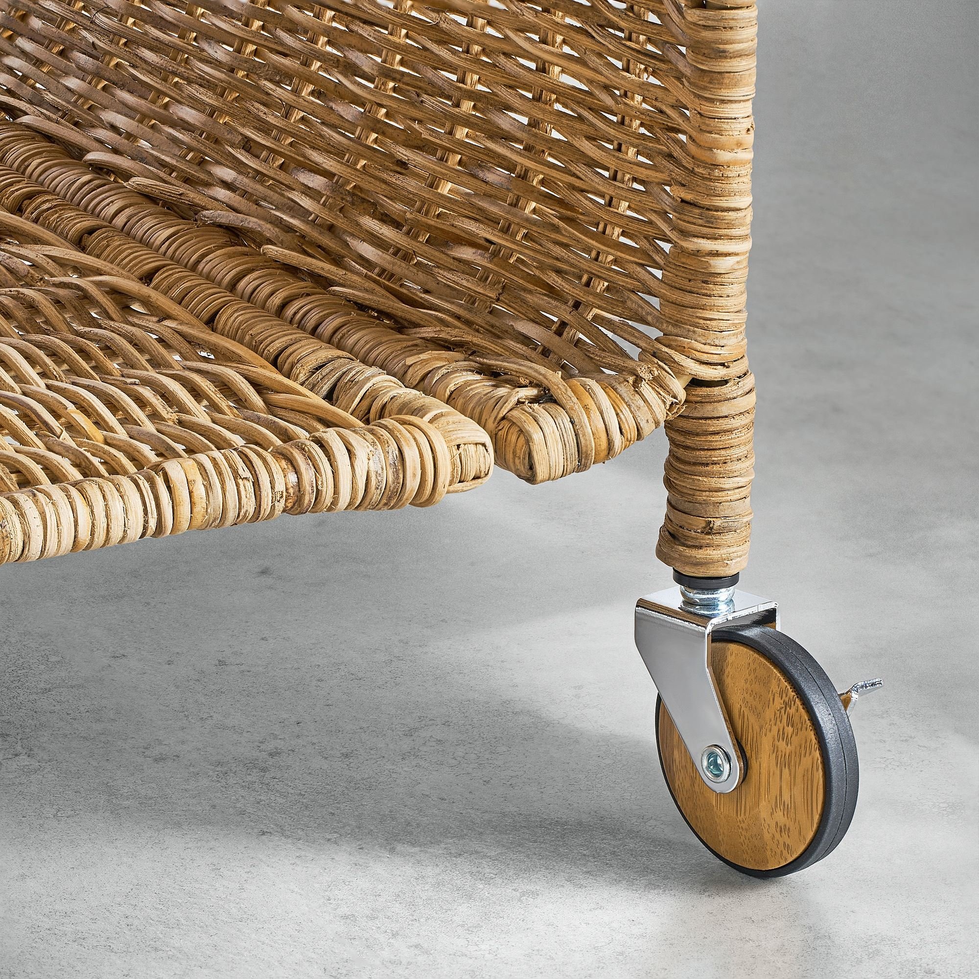 Yan sehpa, rattan, 37x53 cm