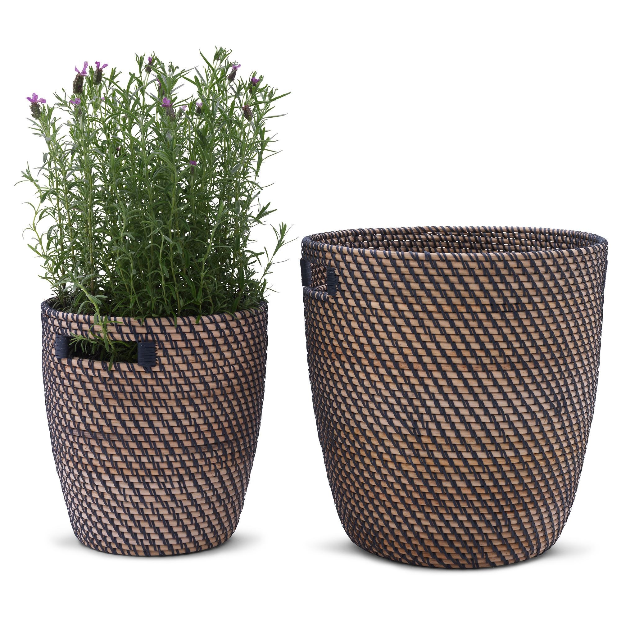 Plastik saksı, natürel, 24 cm