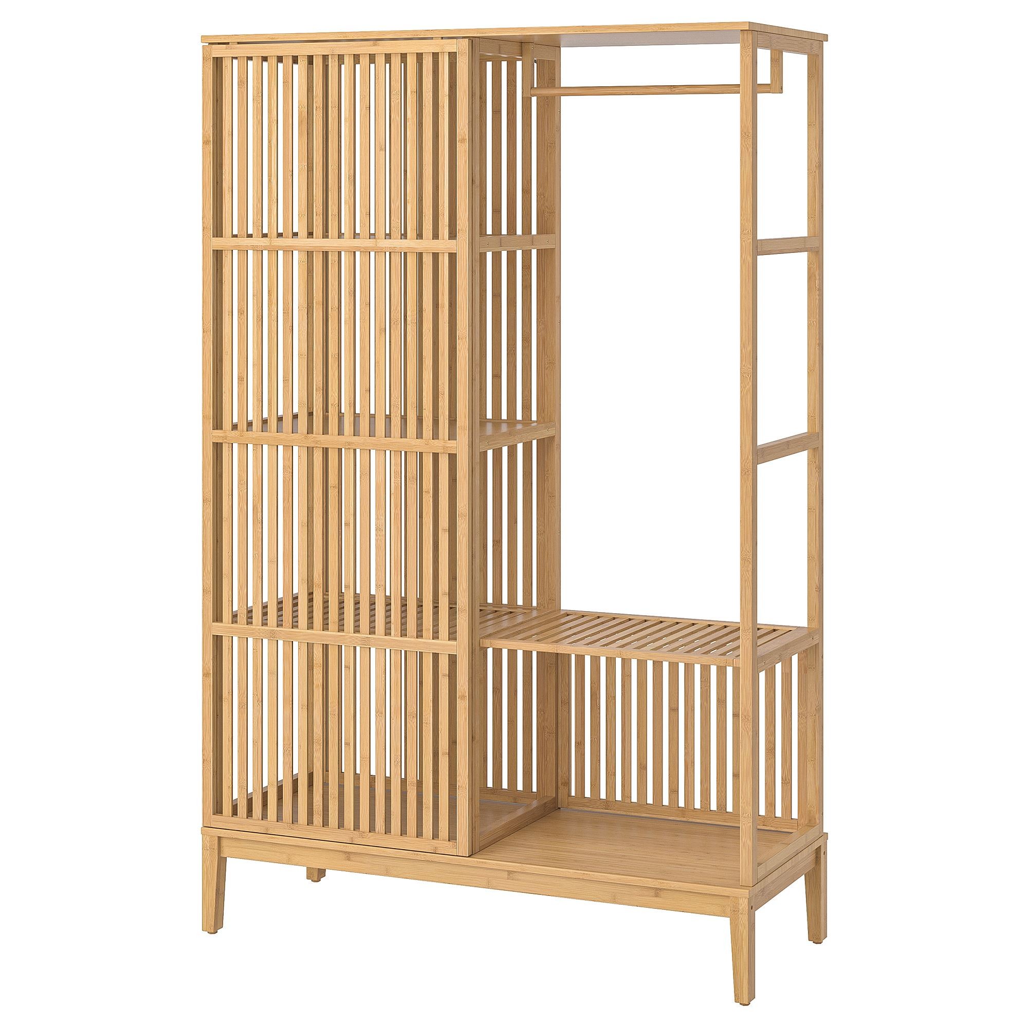 Açık gardırop, bambu, 120x186 cm