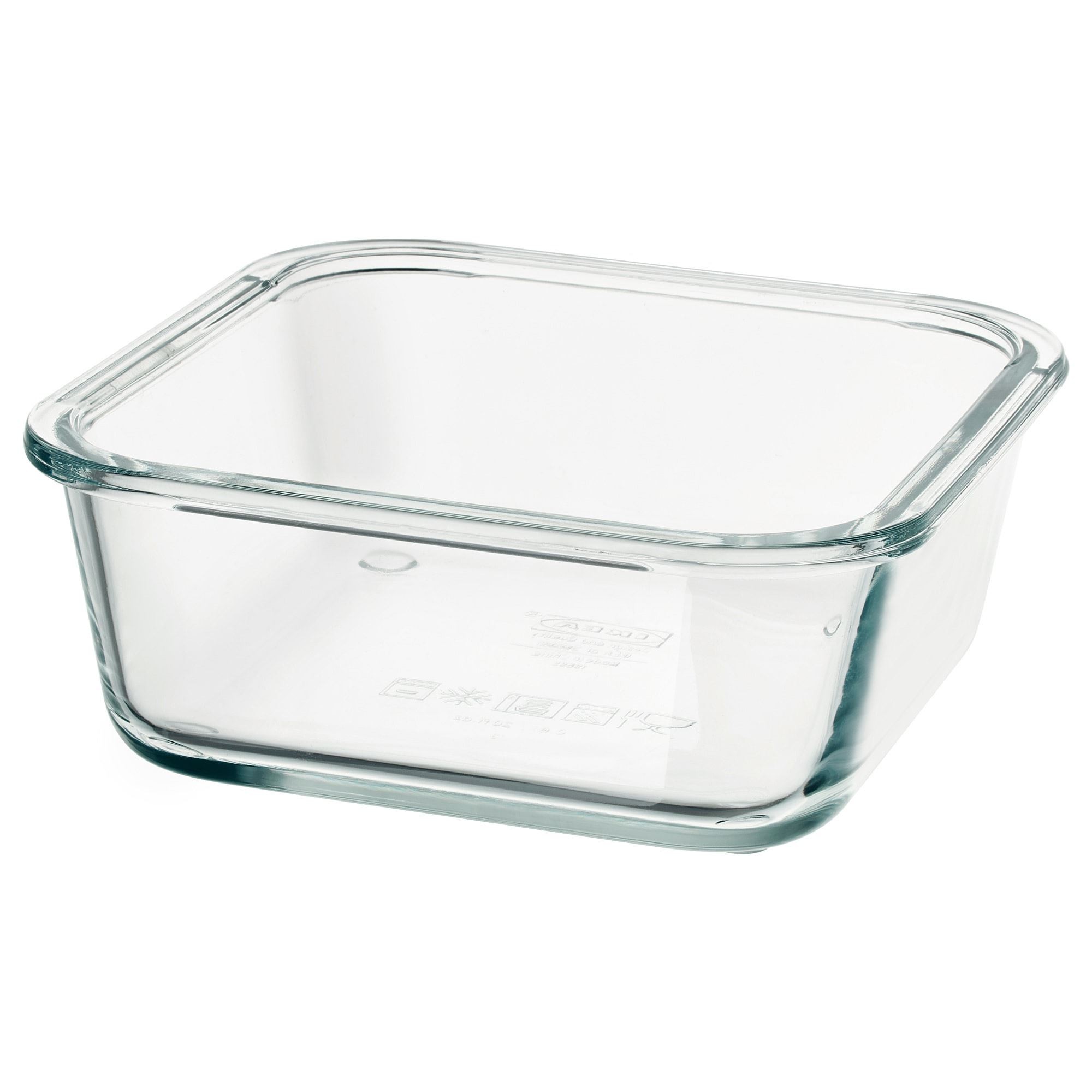 Cam saklama kabı, cam, 600 ml, kare