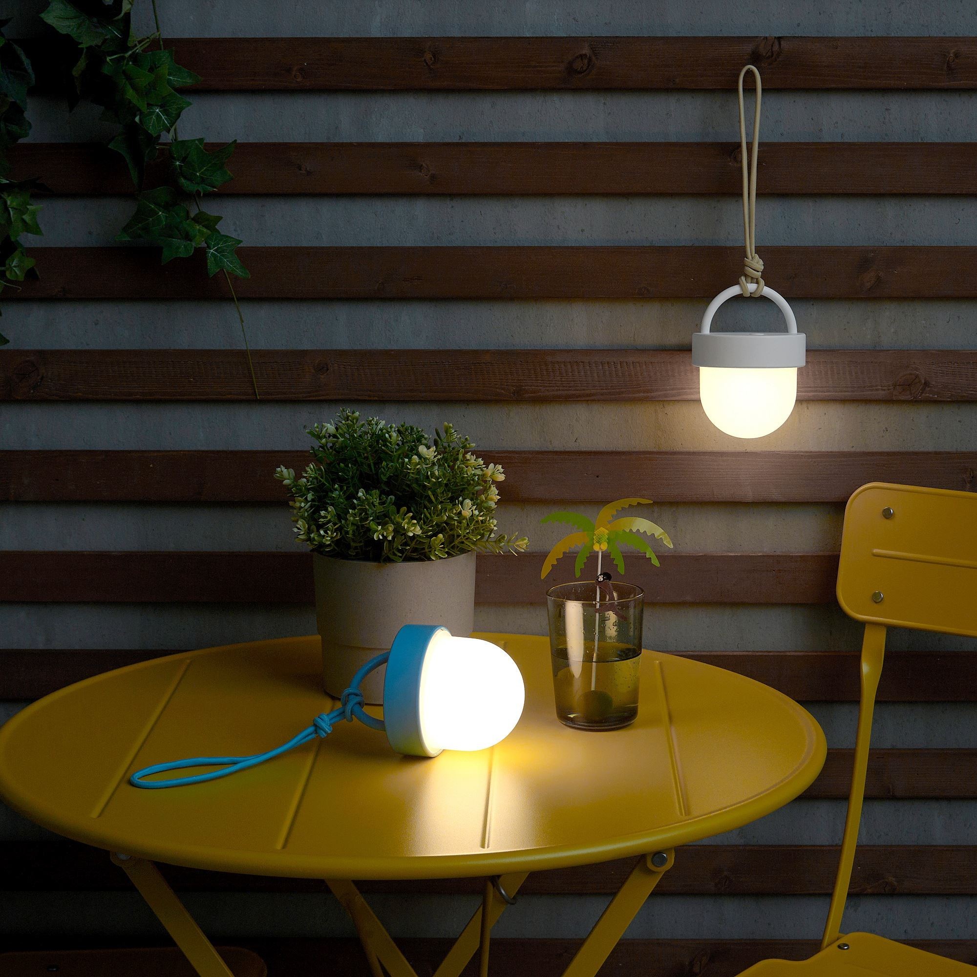 LED asılabilir ışık, mavi, 10 cm, pilli