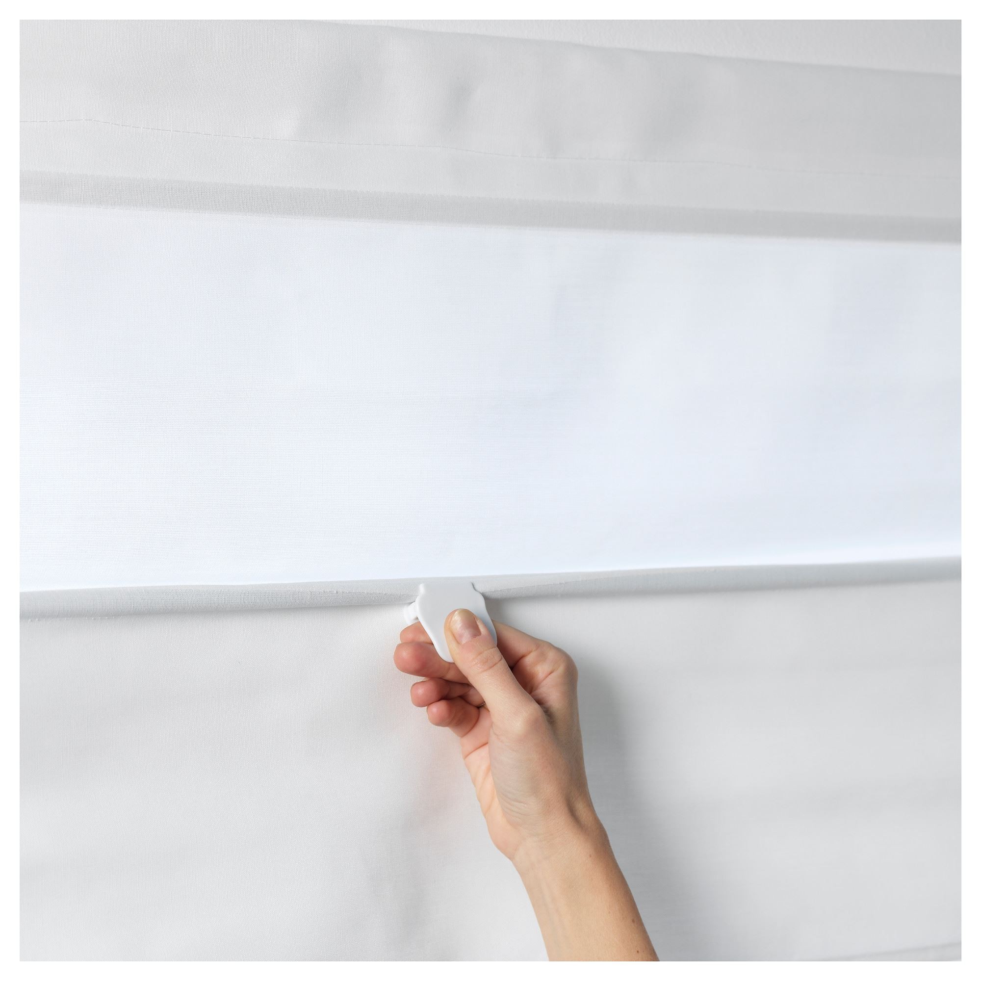 Katlamalı stor perde, beyaz, 80x160 cm, ışığı geçirir