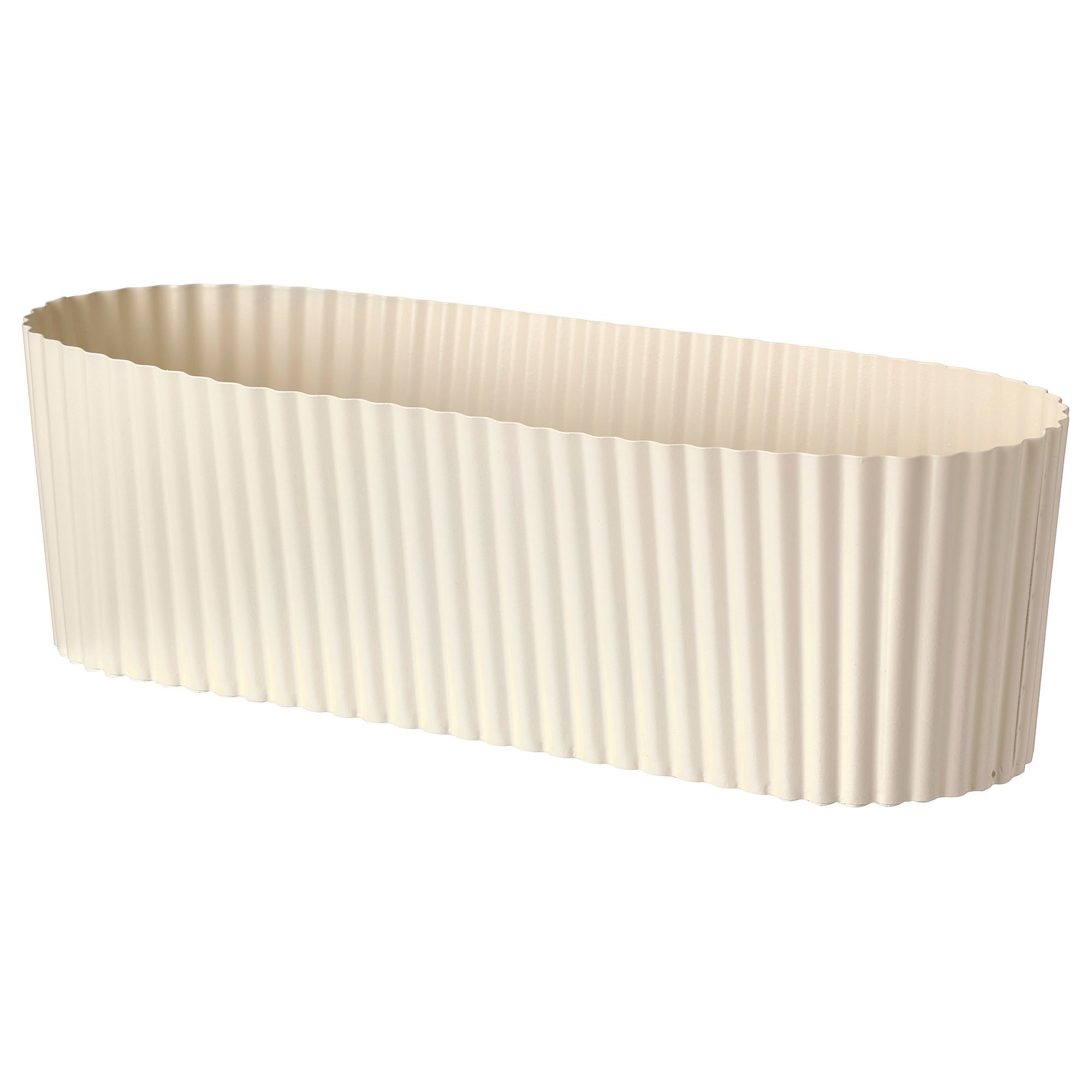 Çelik saksı, kırık beyaz, 9 cm