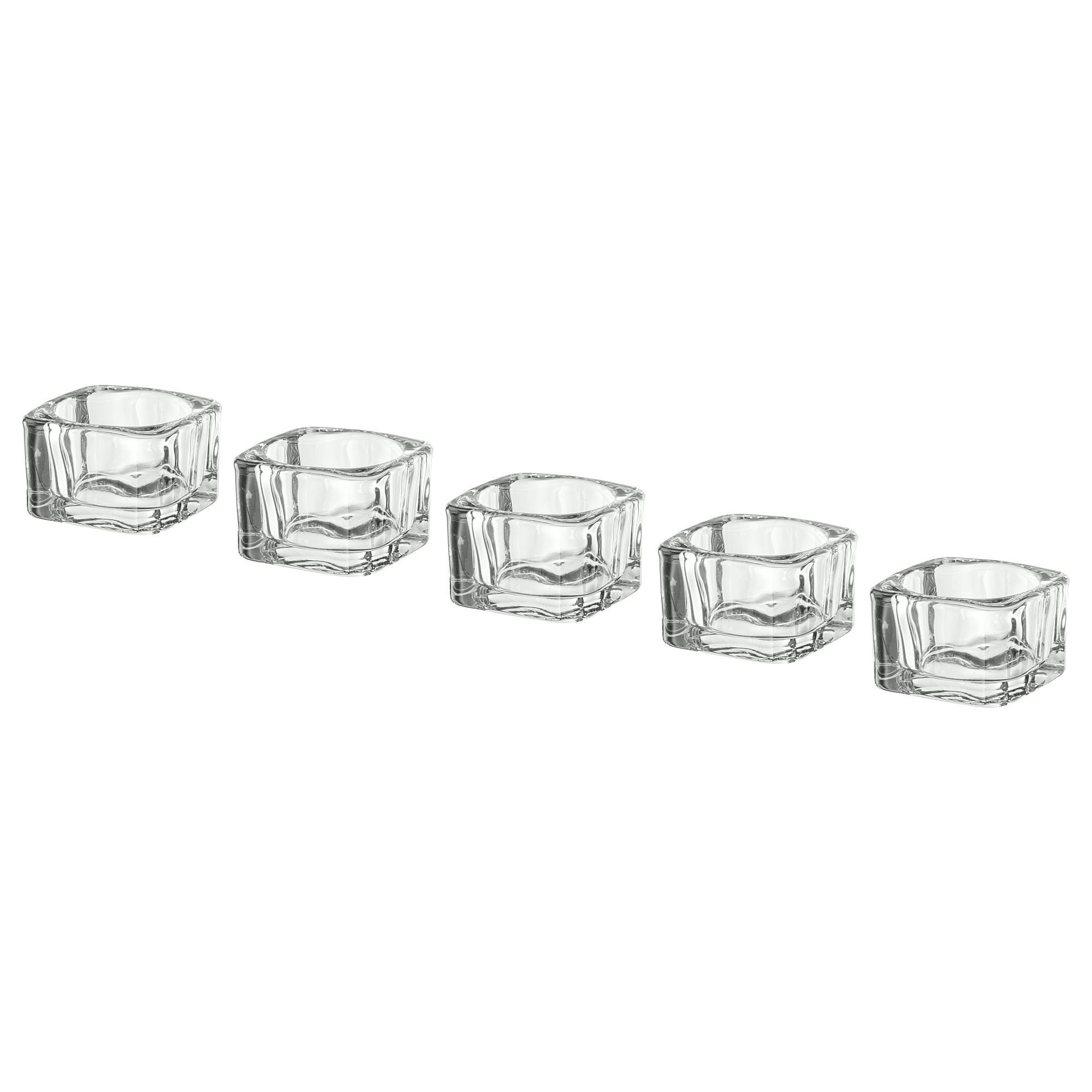 Tealight mumluk, cam, 5x5 cm