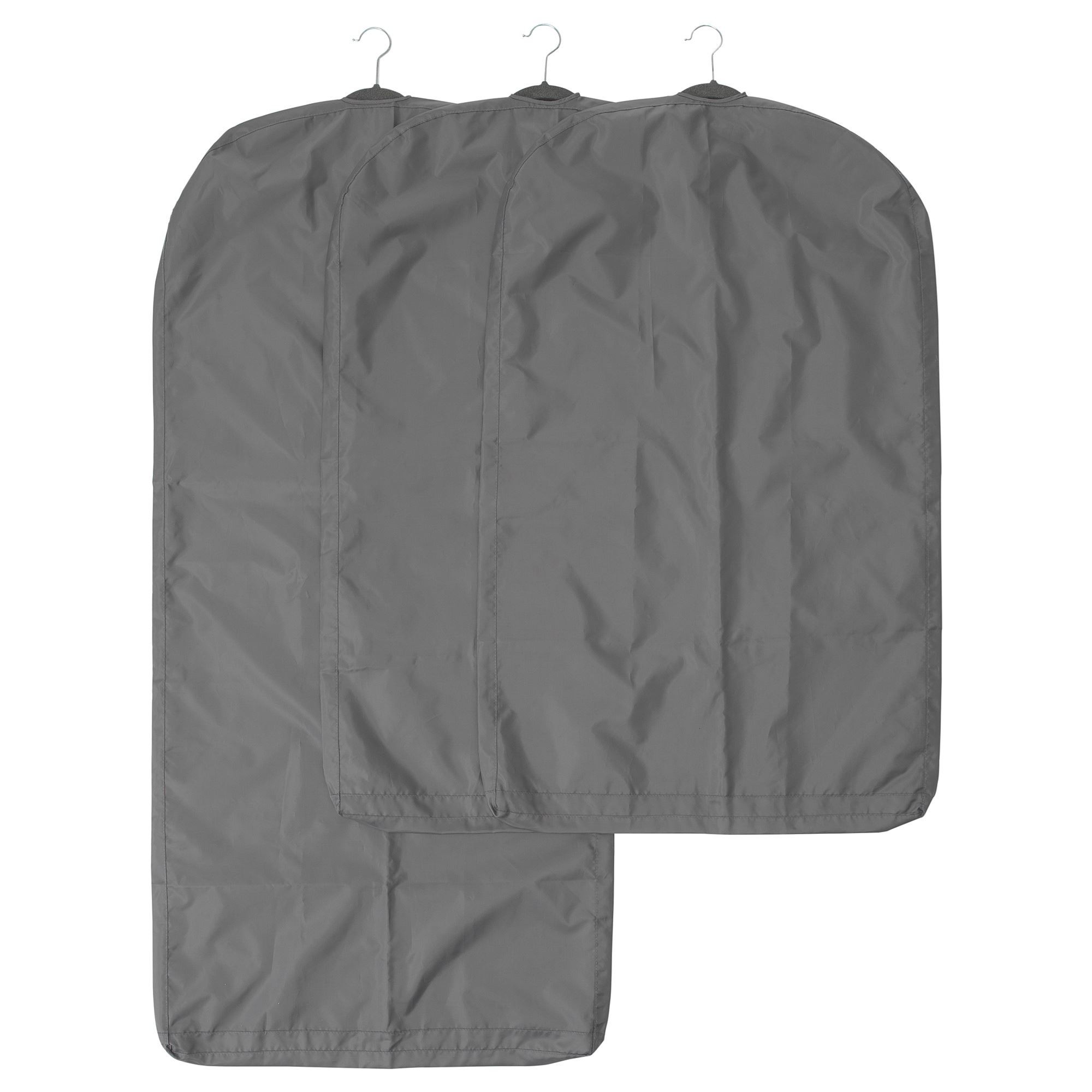 Elbise kılıfı, koyu gri, 3 parça