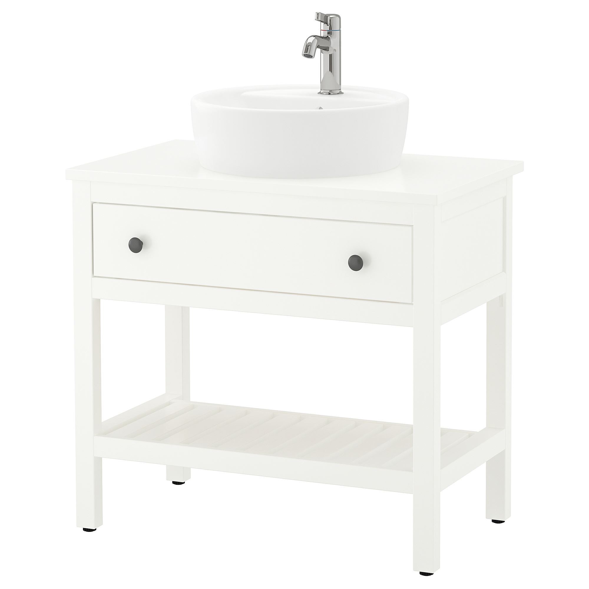 Lavabo dolabı kombinasyonu, beyaz, 82x48x90 cm, VOXNAN batarya
